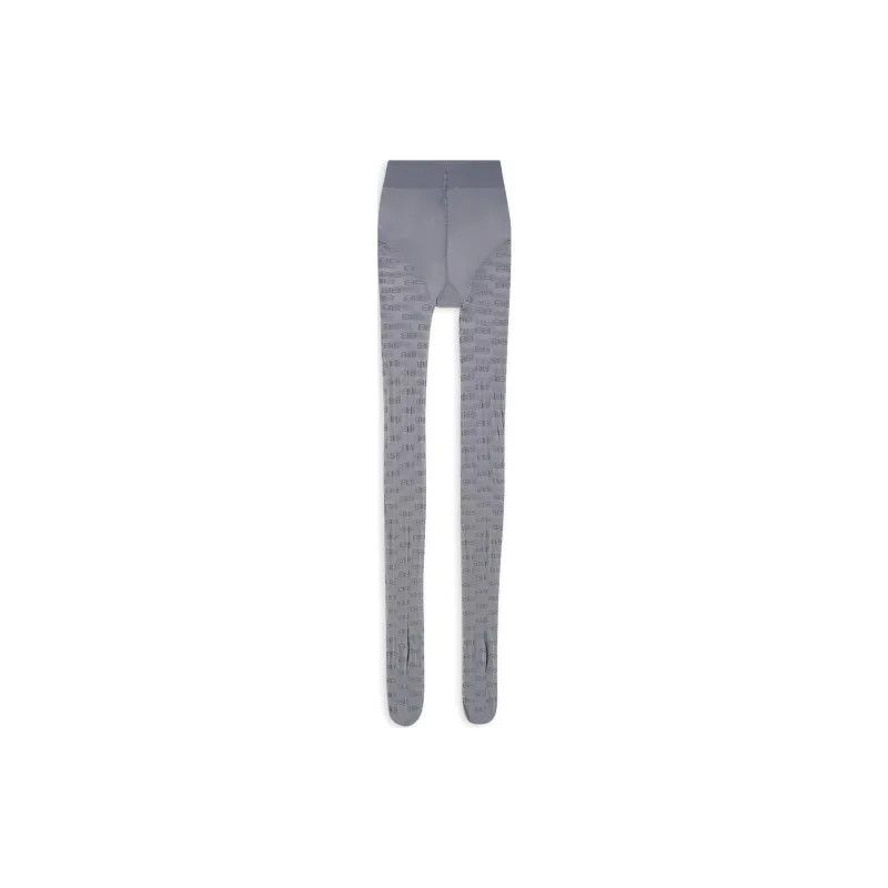 Balenciaga o1in1g1024 BB Monogram Tights in Grey Size 26" / US 2 / IT 38 - 2 Thumbnail