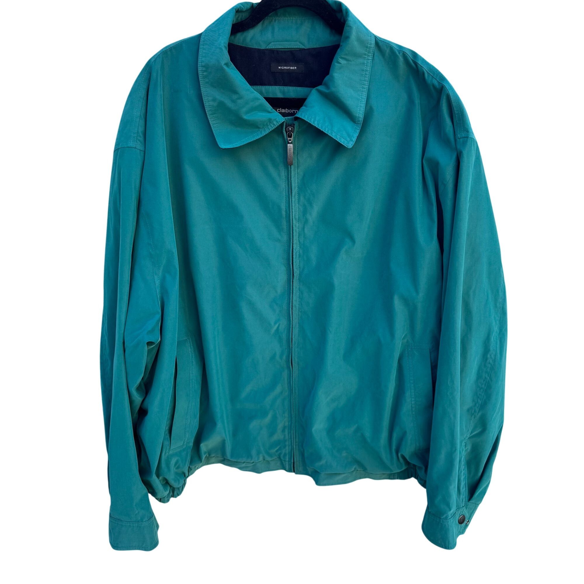 Liz Claiborne Claiborne Vintage 90s Mens 3X Teal Lightweight Microfiber Fu Size US XXL / EU 58 / 5 - 1 Thumbnail