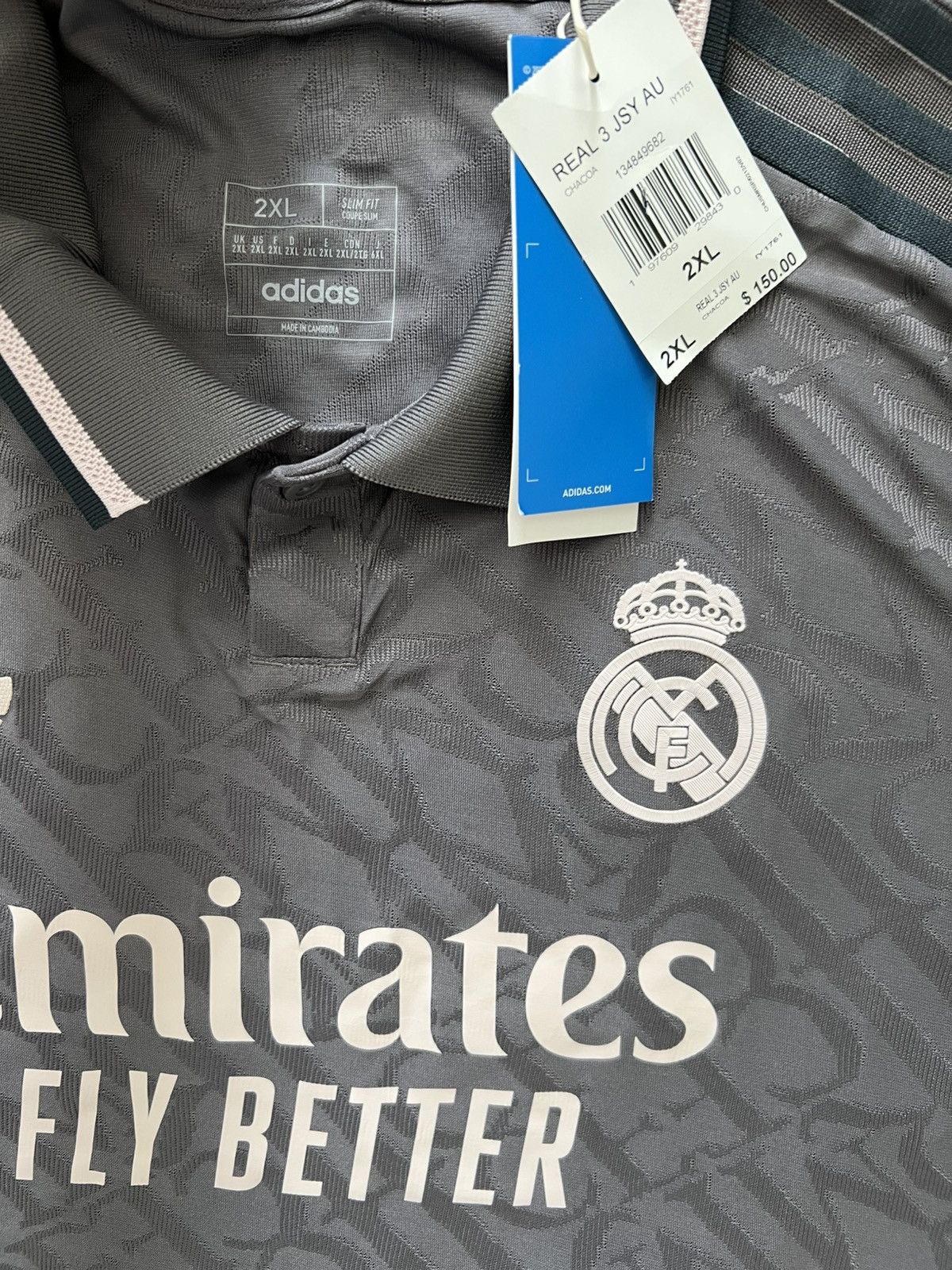 Adidas Adidas Real Madrid Authentic Third Jersey 24/25 Size US XXL / EU 58 / 5 - 7 Thumbnail