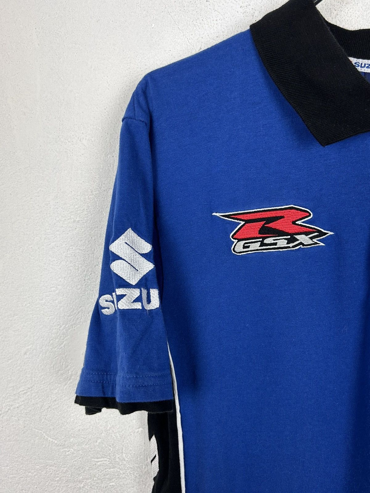 Vintage 00s Vintage Team Suzuki R GSX Clinton Racing Polo Shirt Size US M / EU 48-50 / 2 - 3 Thumbnail