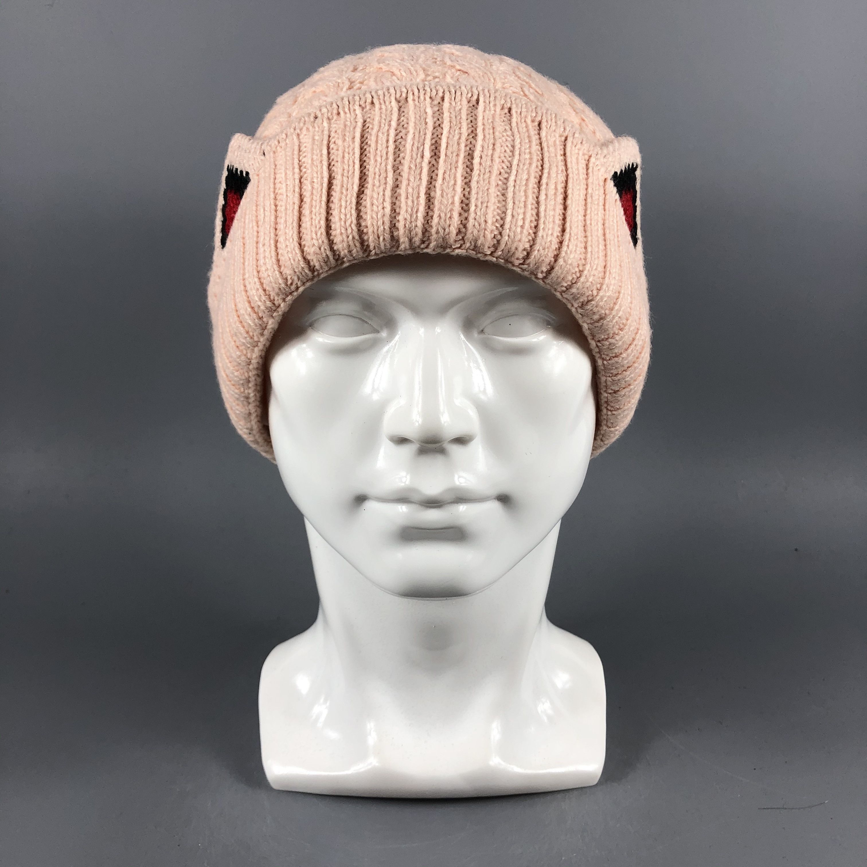 Aran Isles Knitwear × Vintage Womens Aran Isle Pink Beanie Snow Hat Snow Cap -D1192 Size ONE SIZE - 2 Thumbnail