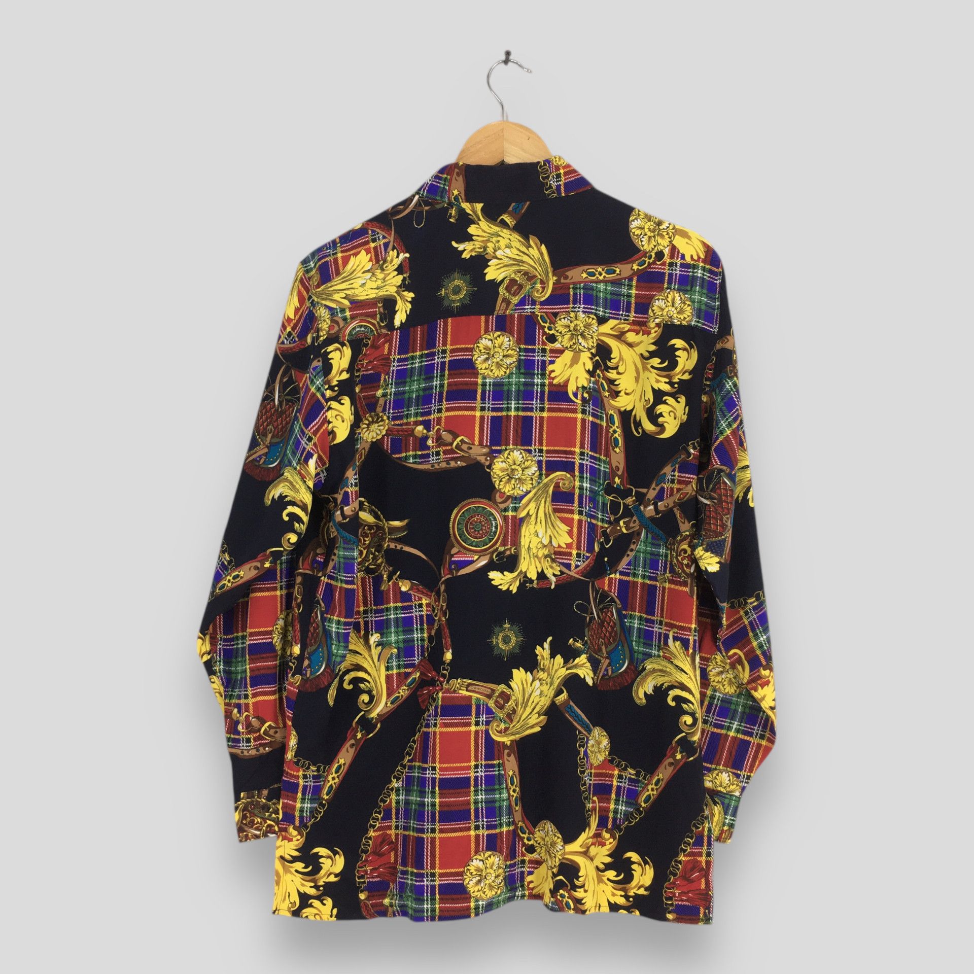 Vintage Vintage 90s Royalty Baroque Silk Shirt Medium Size US M / EU 48-50 / 2 - 6 Thumbnail