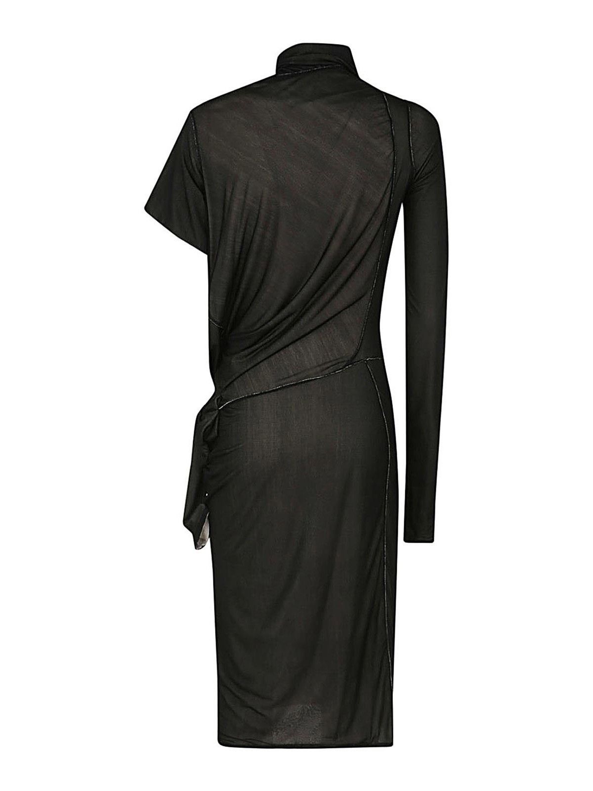 Maison Margiela o1y0625 Midi Dress in Black Size XS / US 0-2 / IT 36-38 - 2 Thumbnail