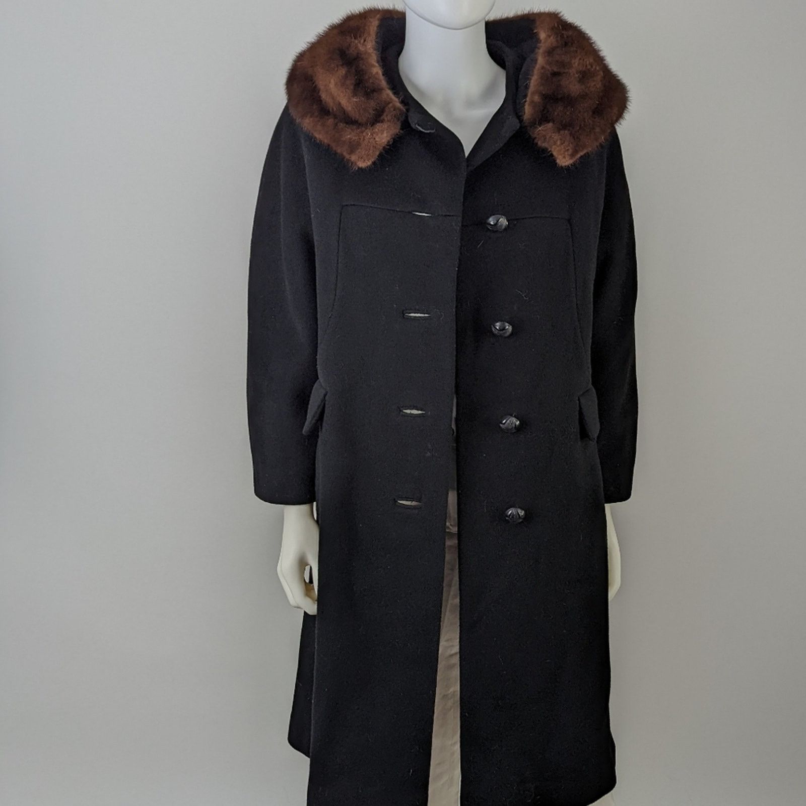 Vintage Vintage 50's/60's Franklin Simon New York Wool Dress Coat Size M / US 6-8 / IT 42-44 - 7 Thumbnail