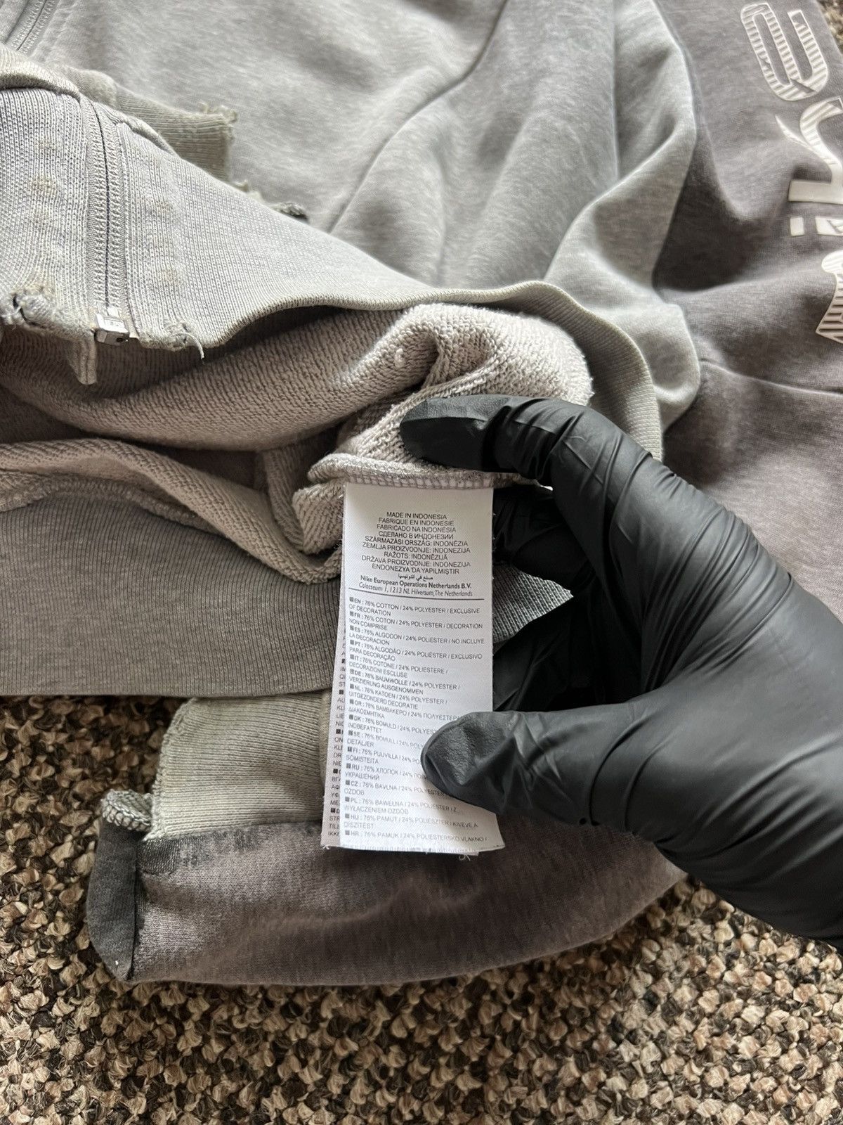 Nike Nike Zip Hoodie Basic Vintage Y2K Oversized Grey Streetwear Size US M / EU 48-50 / 2 - 12 Thumbnail