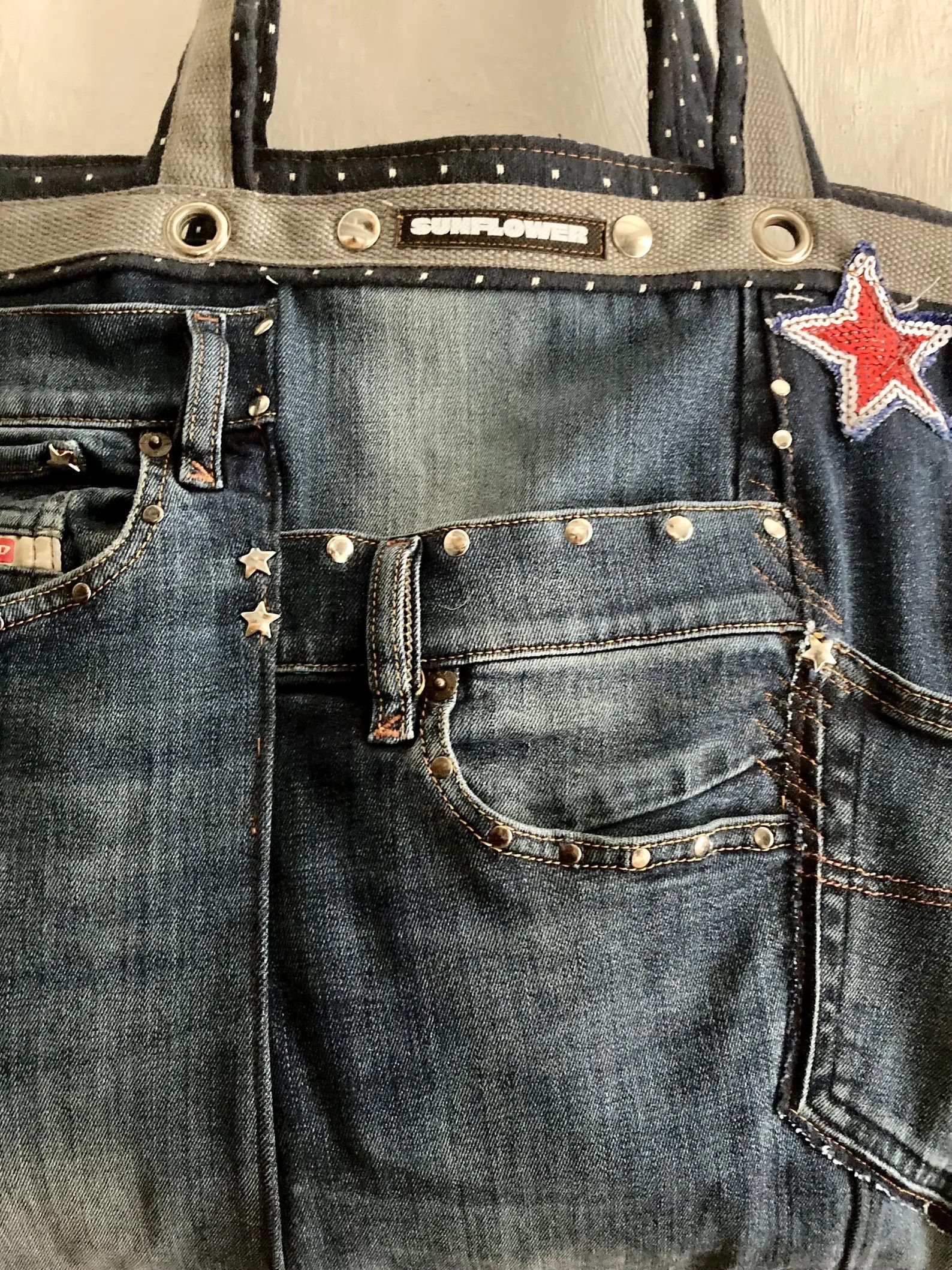 Diesel 90s Diesel upcycled tote bag by Sunflower Size ONE SIZE - 6 Thumbnail