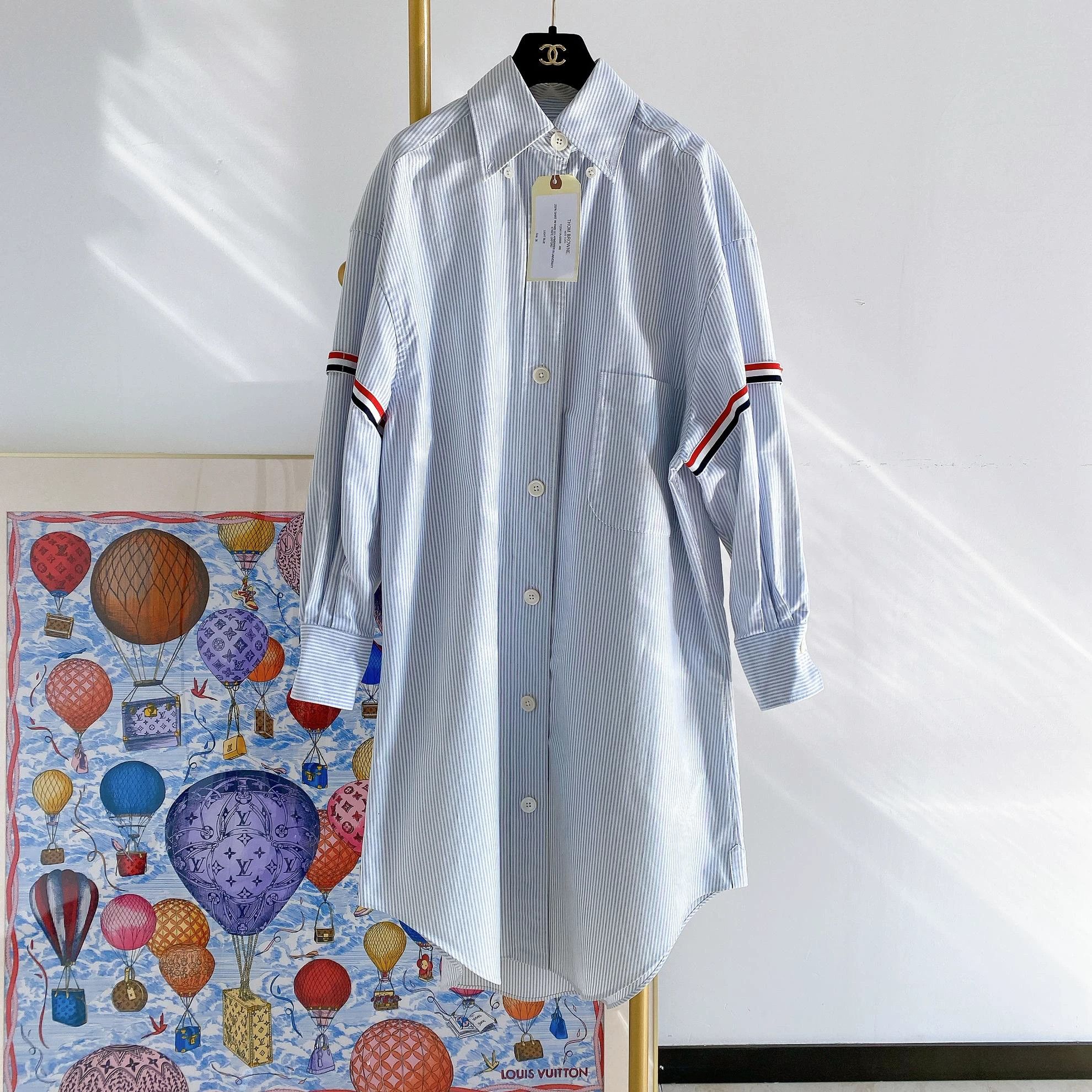 Thom Browne Thom Browne Blue Stripe Shirt Dress 36 new with tags Size XS / US 0-2 / IT 36-38 - 1 Thumbnail