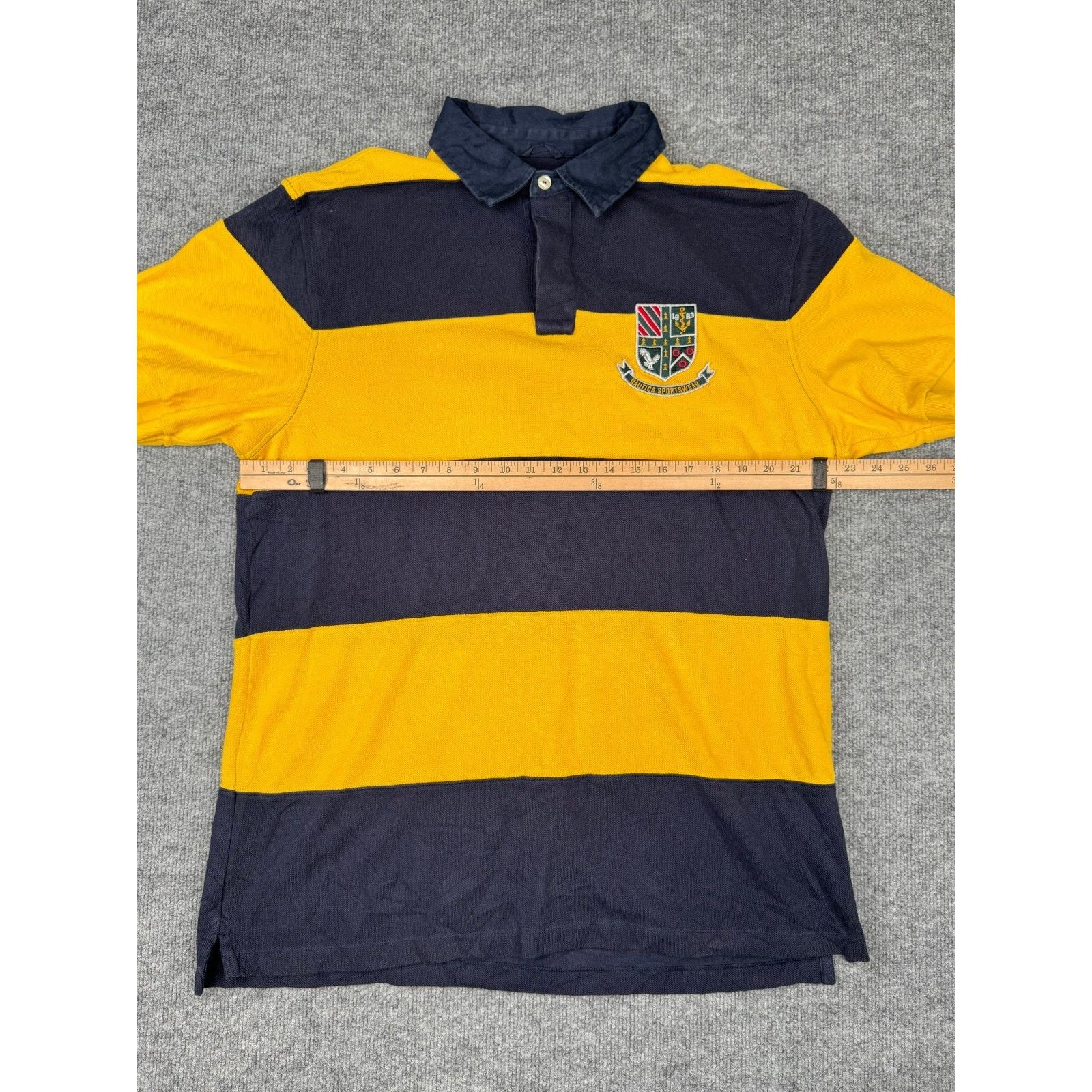 Nautica Vtg Nautica Sportswear Rugby Polo Shirt XL Striped Crest Size US XL / EU 56 / 4 - 9 Thumbnail