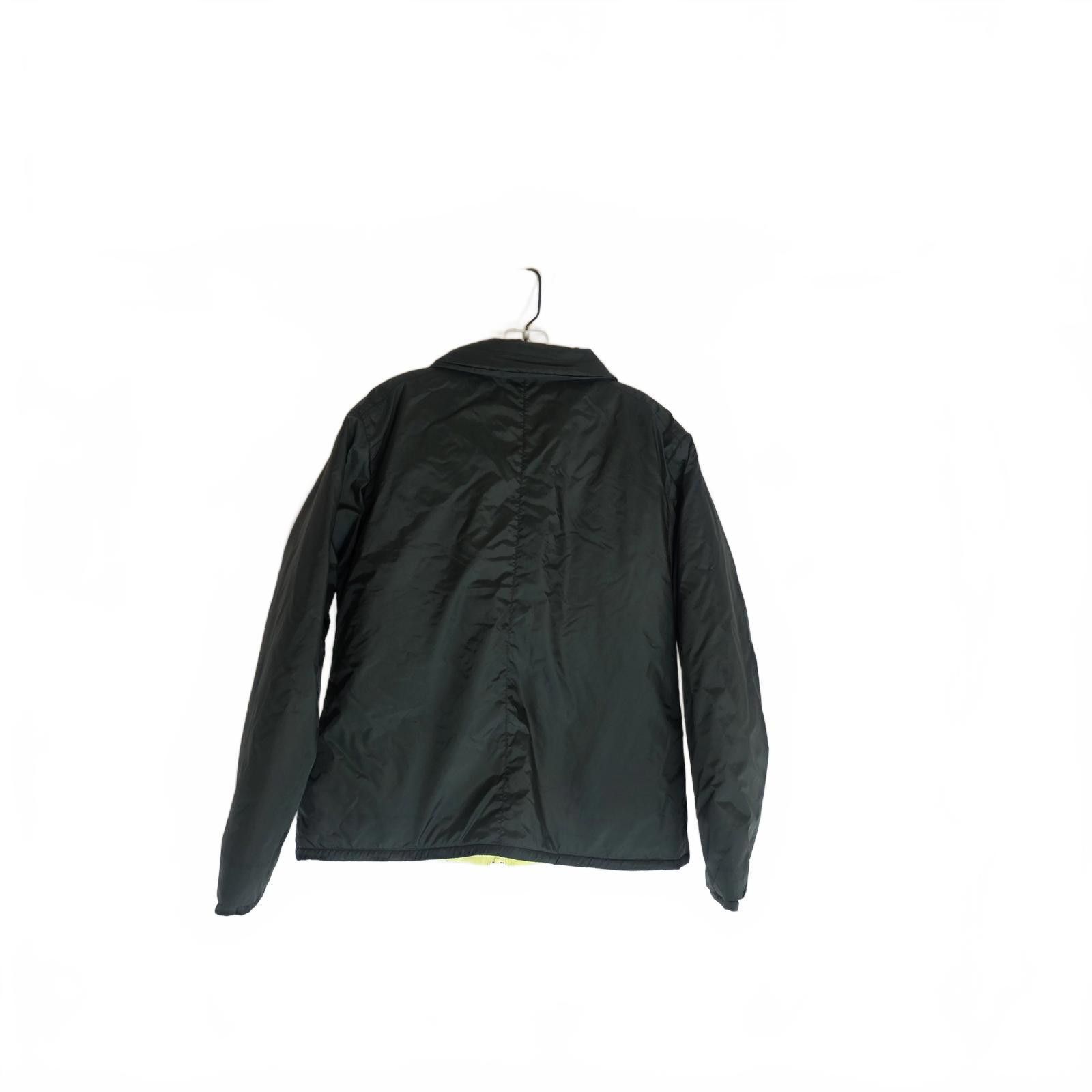 Unknown London Retro Reversible 90s Green Neon Yellow Lime Puffer Jacket Size L / US 10 / IT 46 - 2 Thumbnail