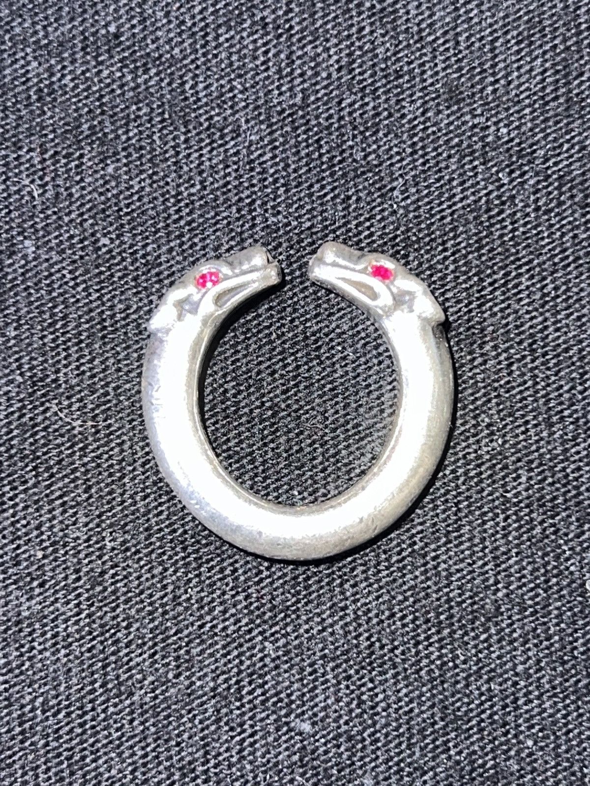 Chrome Hearts Chrome Hearts Ruby Double Dog Ring Size ONE SIZE - 5 Thumbnail