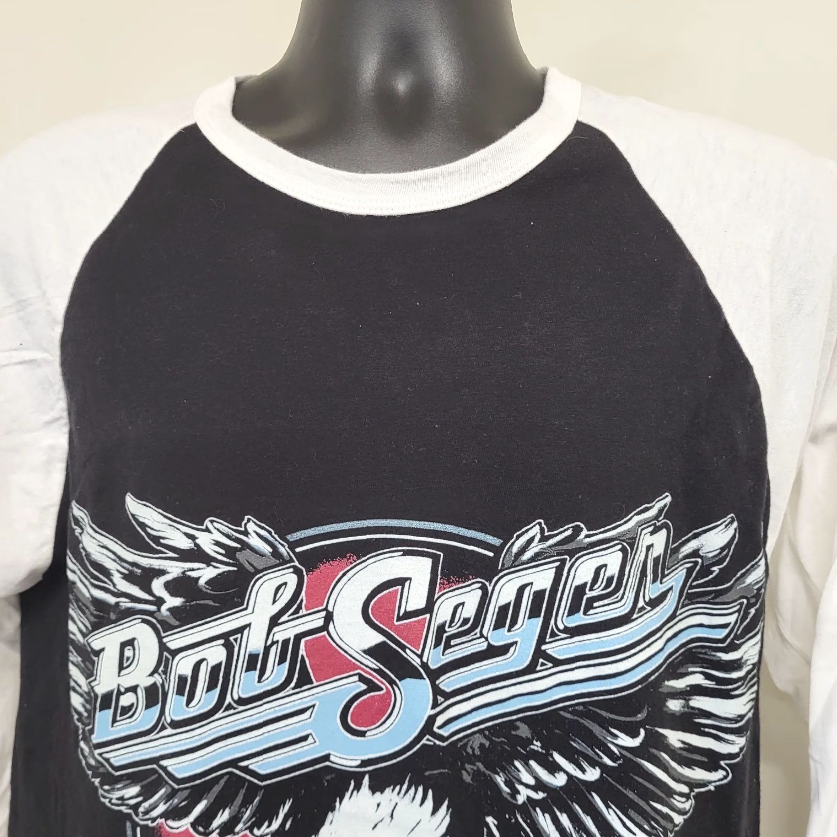 Vintage Bob Segar Tshirt Mens Size M Black & White Final Tour 2018-2019 Raglan Sleeve Graphic Print Aerosmith Tultex Rock Shirt Mens Size US M / EU 48-50 / 2 - 5 Thumbnail