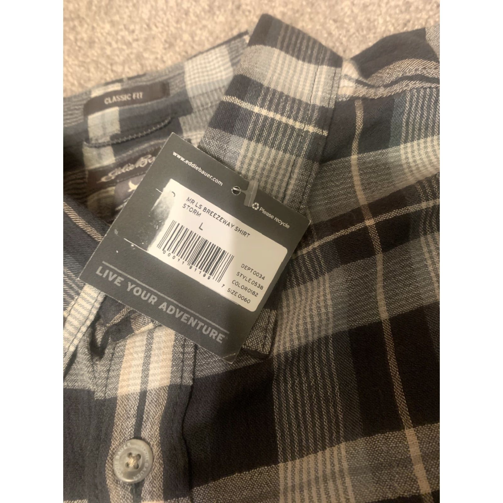 Eddie Bauer NWT Eddie Bauer Breezeway Classic Fit Mens Shirt Button Long Sleeve Sz Large Size US M / EU 48-50 / 2 - 3 Thumbnail
