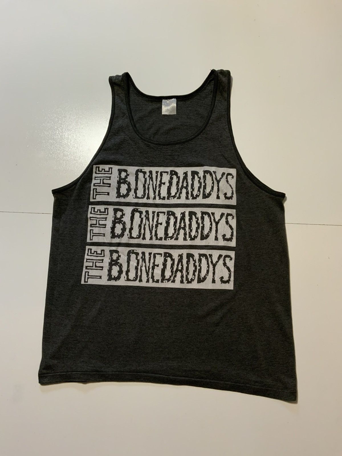 Band Tees × Vintage VTG 80s 90s The BoneDaddy’s Single Stitch Tank Top T-Shirt Size US XL / EU 56 / 4 - 1 Thumbnail