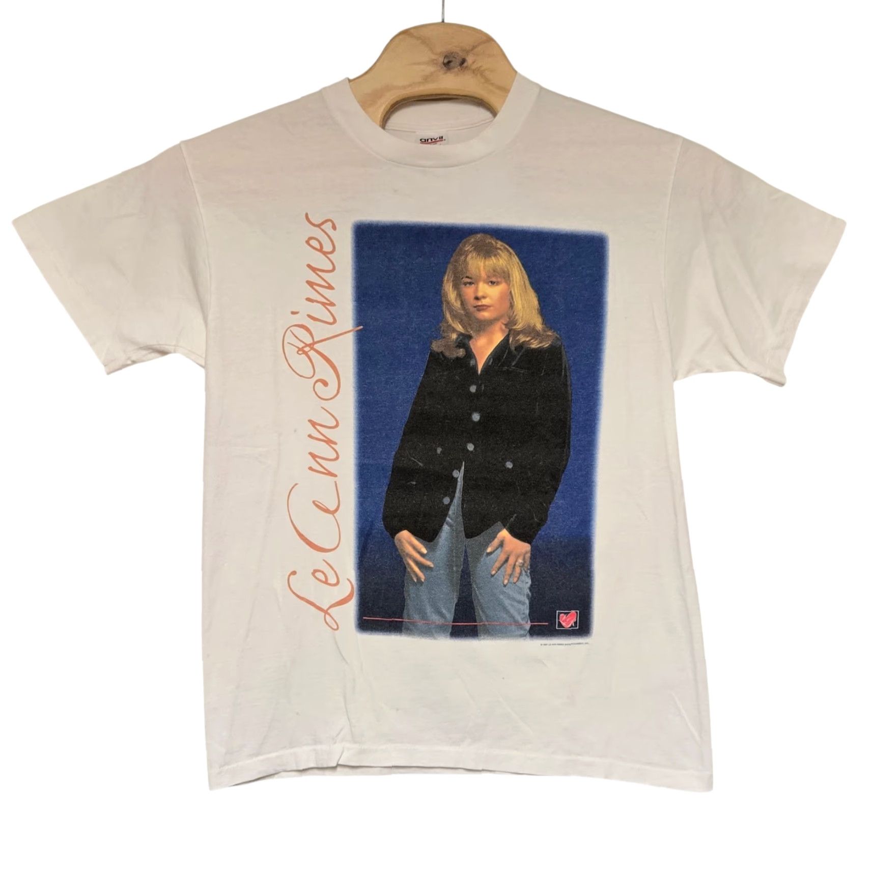 Anvil VINTAGE Leann Rimes Concert Tour T-Shirt L White 1997 Country Single Stitch Mens Regular L Size US L / EU 52-54 / 3 - 2 Thumbnail