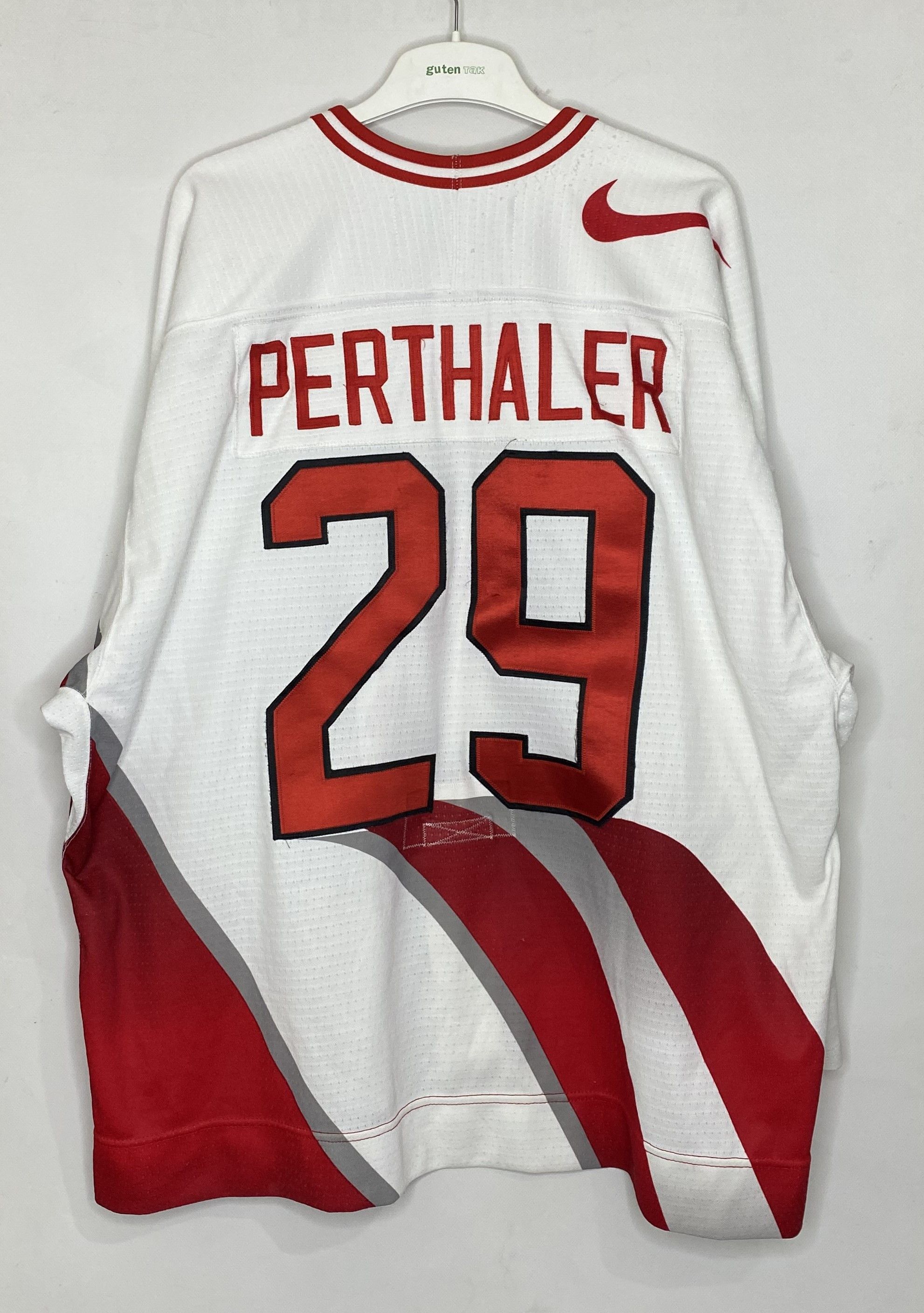 NHL × Nike × Vintage PERTHALER #29 AUSTRIA MATCH WORN ICE HOCKEY SHIRT JERSEY Size US XL / EU 56 / 4 - 2 Thumbnail