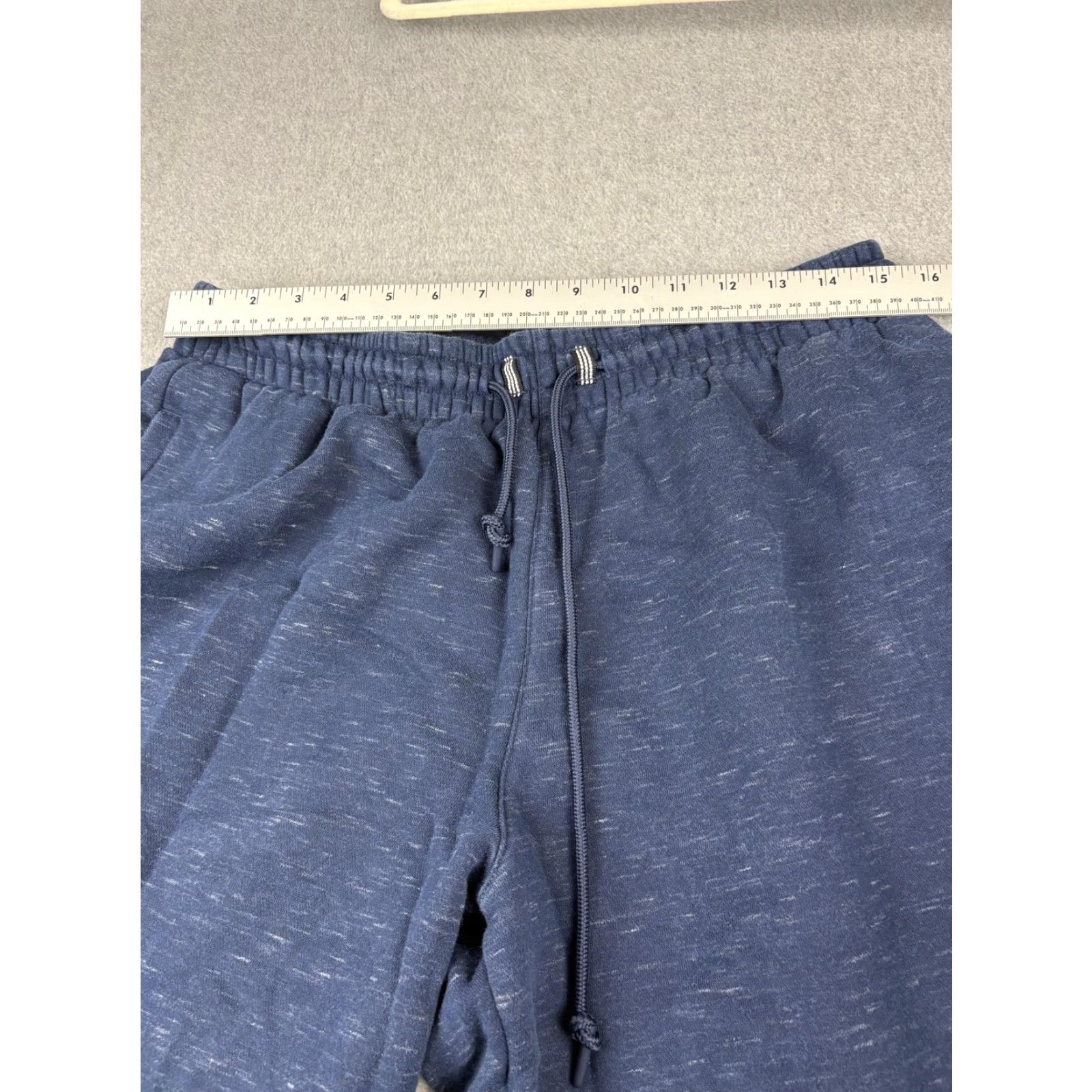Adidas Adidas Pants Mens Large Blue Athletic Joggers Sweatpants Drawstring Logo Pockets Size US 33 - 3 Thumbnail
