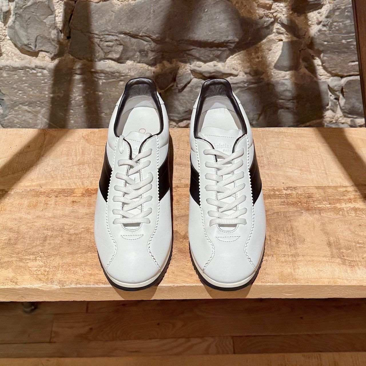 Dior Christian Dior White Leather Diorun Logo Sneakers Size US 5 / IT 35 - 3 Thumbnail
