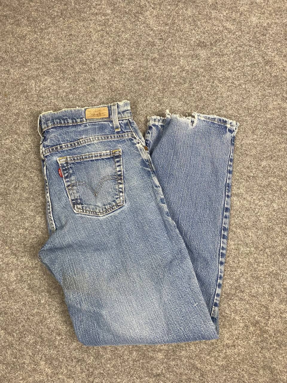 Levi's vintage levis 550 relaxed tapered distressed denim Size US 33 - 2 Thumbnail