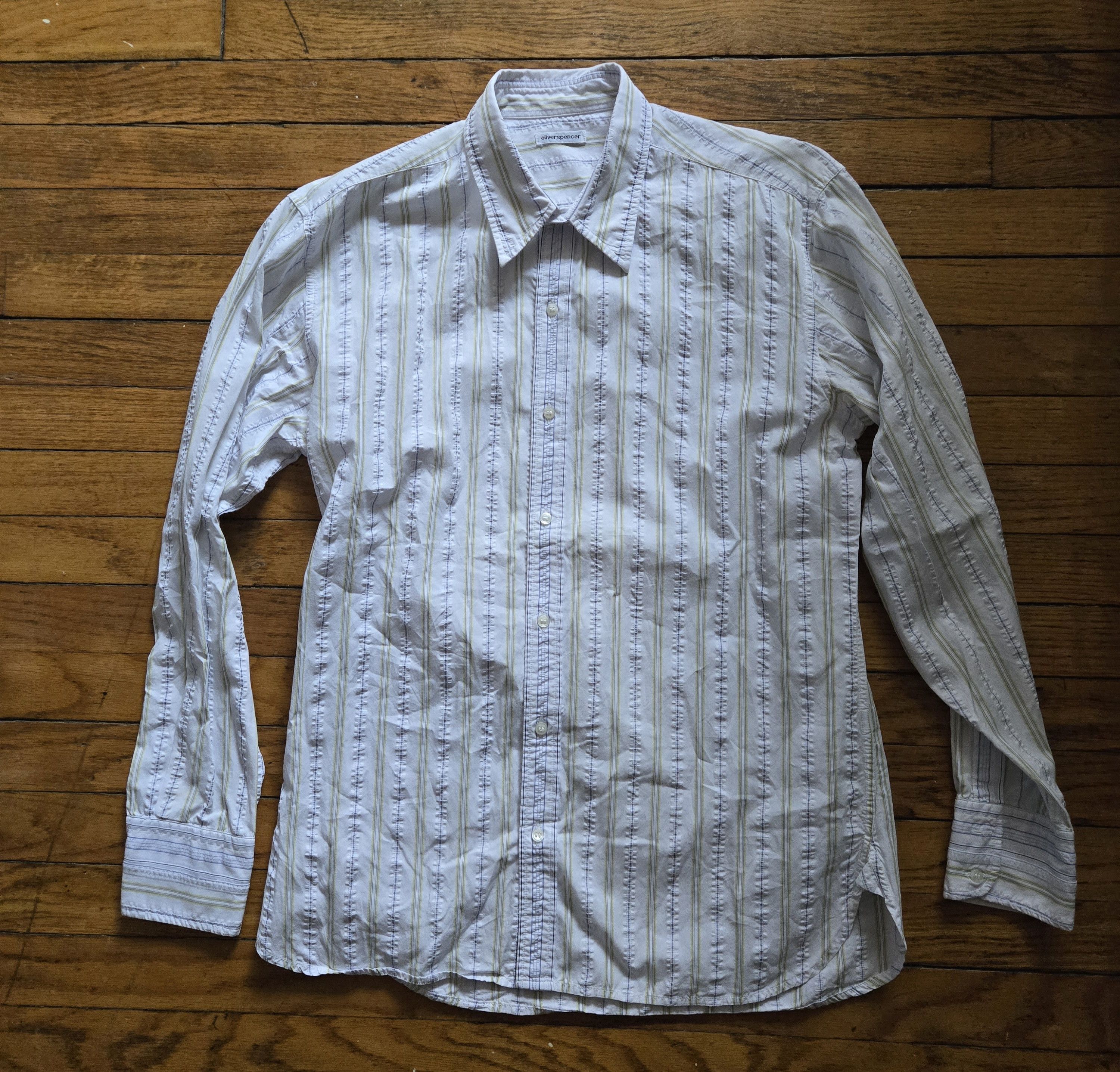 Oliver Spencer Oliver Spencer L Special Pickman Sand button up Size US L / EU 52-54 / 3 - 1 Thumbnail