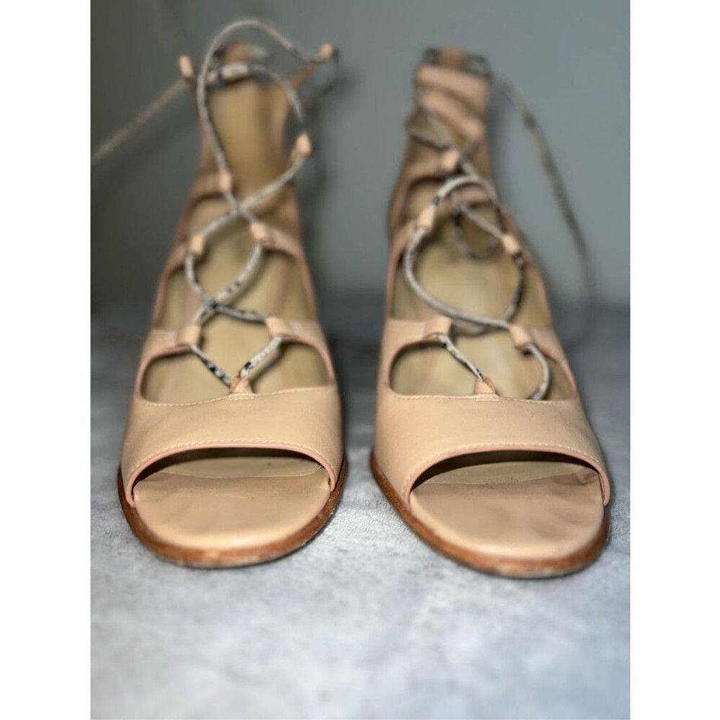 Coach Coach Nude Neutral KIRA High Heel Lace Up Women’s 10 Size US 10 / IT 40 - 9 Thumbnail