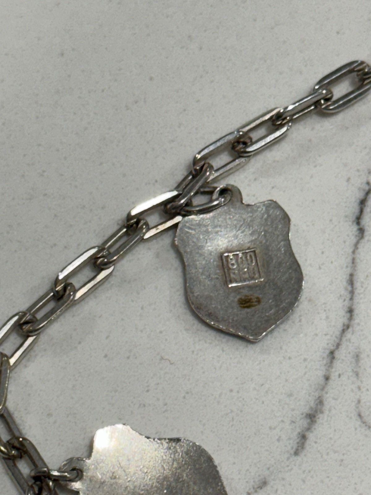 Sterling Silver 800 Silver European Travel Charm on Frederick B. Bracelet Size ONE SIZE - 9 Thumbnail