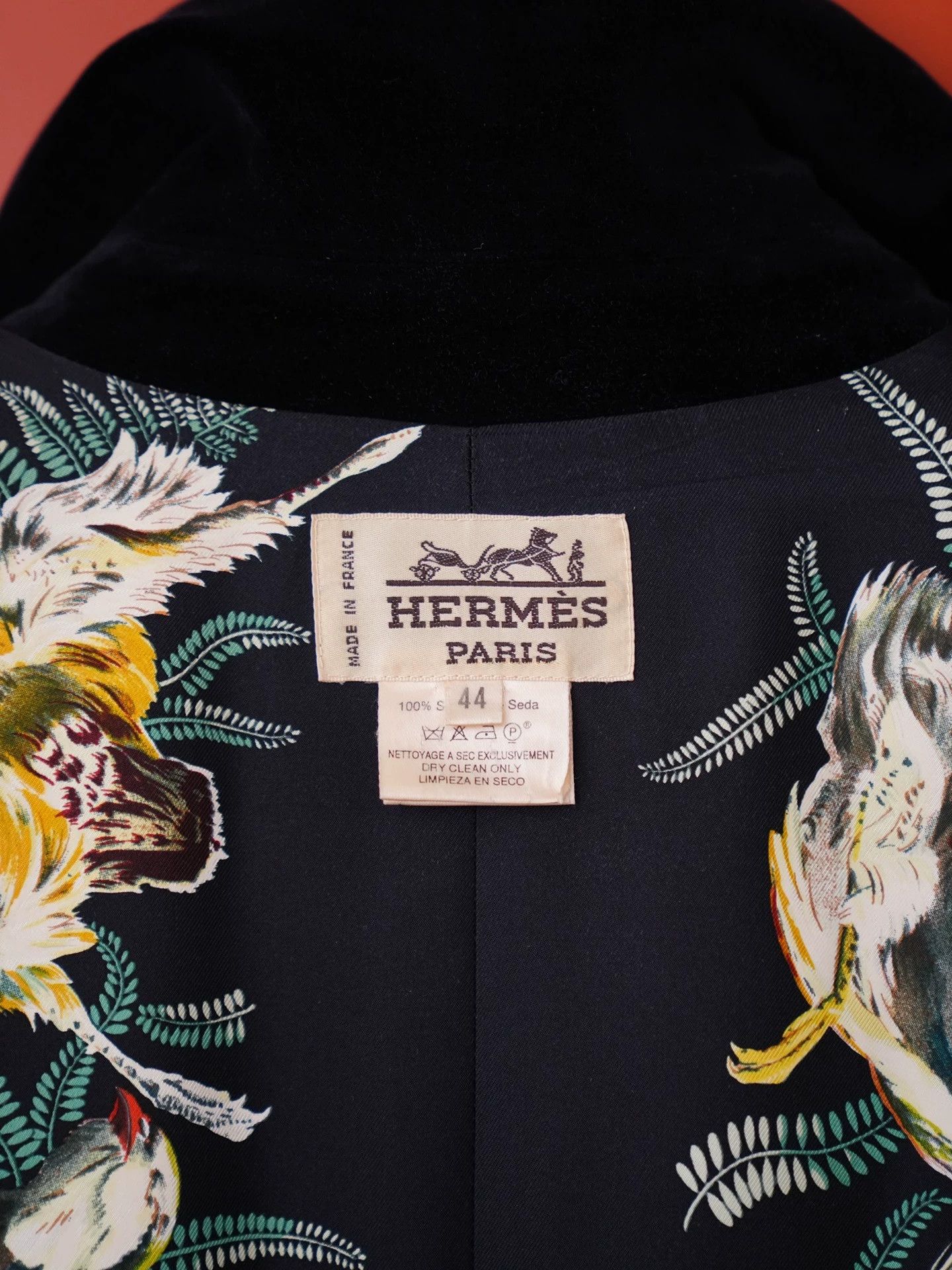 Hermes Hermes GIBIERS Silk-Printed Double-Faced Cotton Jacket Size L / US 10 / IT 46 - 4 Thumbnail
