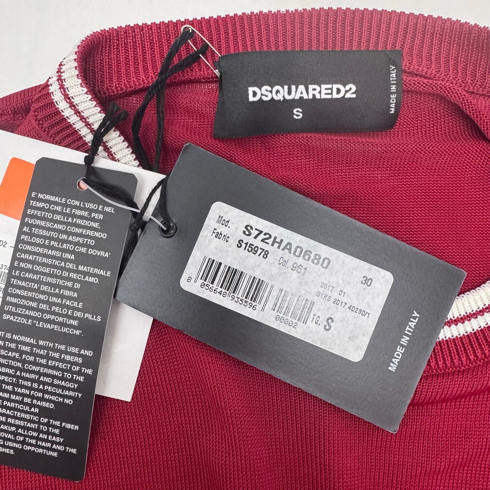 Dsquared2 DSQUARED2 Red Sweater T-Shirt Lightweight Made in Italy Size S / US 4 / IT 40 - 8 Thumbnail