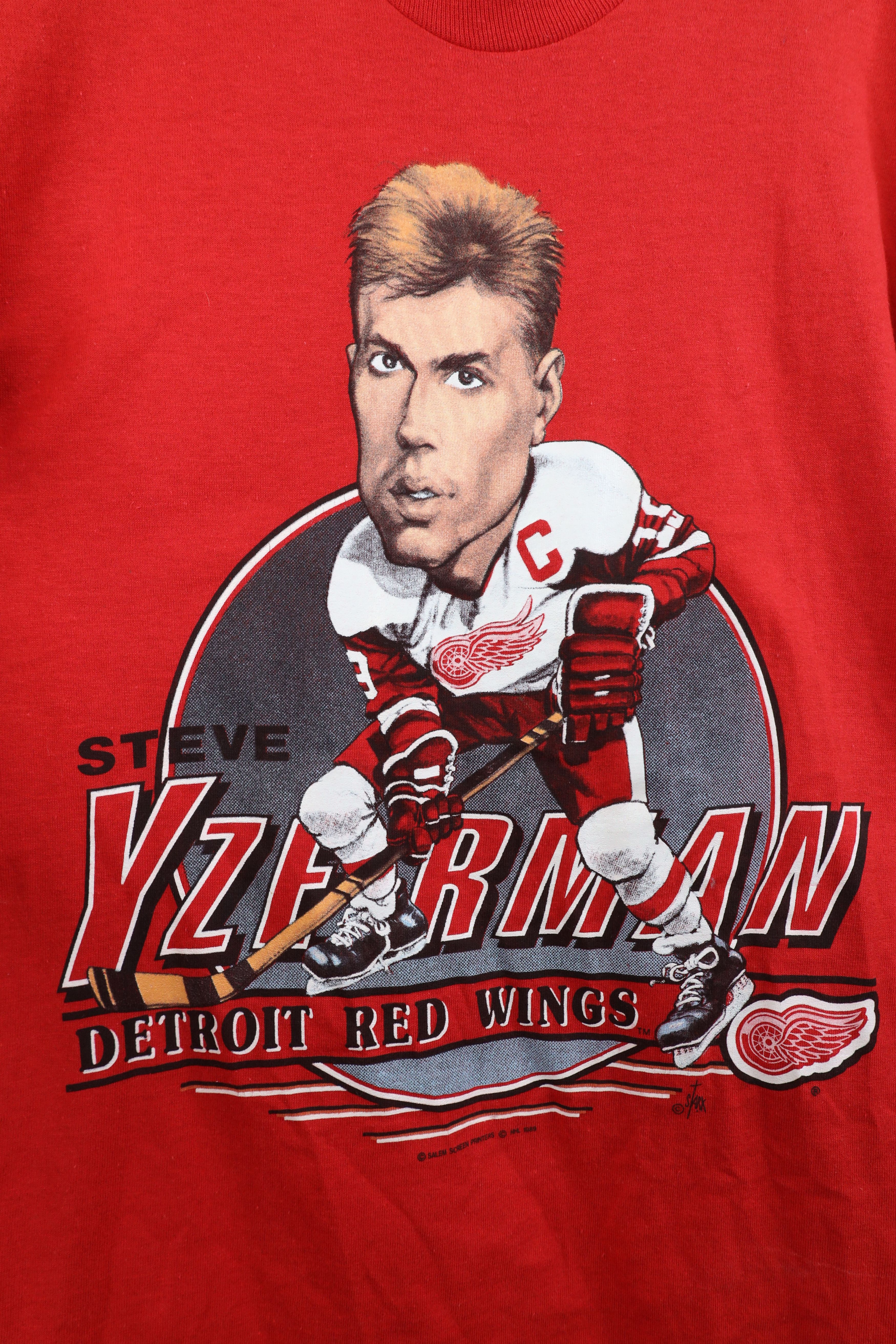 Vintage Vintage 80s Caricature Steve Yzerman Red Wings T-Shirt Size US M / EU 48-50 / 2 - 4 Thumbnail