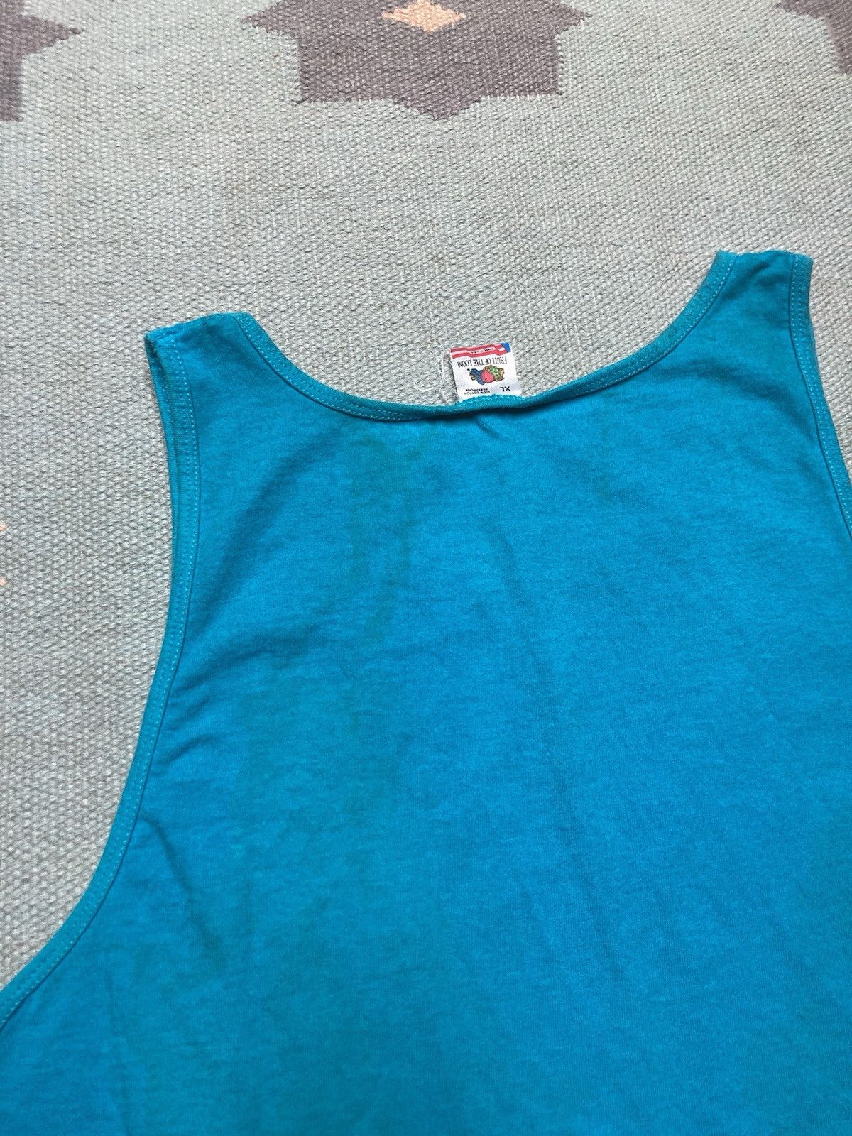 Fruit Of The Loom × Vintage 90s tank top shirt fruit of the loom stained grunge beach XL Size US XL / EU 56 / 4 - 9 Thumbnail