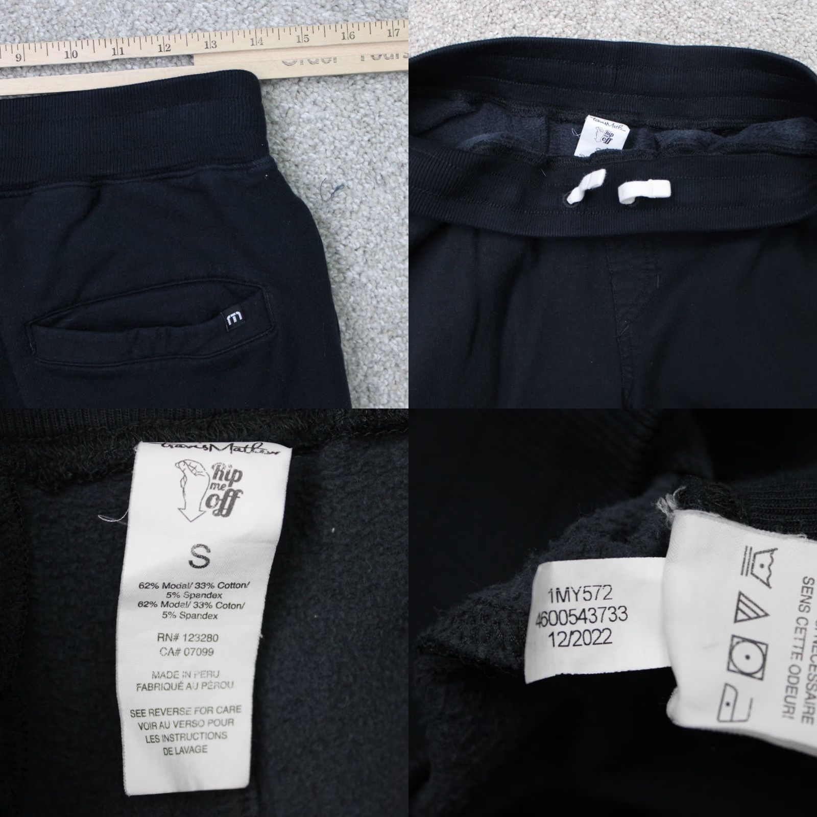 TravisMathew Travis Mathew Pants Mens Small Blue Cloud Jogger Sweatpants Golf Travel 28x28 Size US 29 - 8 Thumbnail