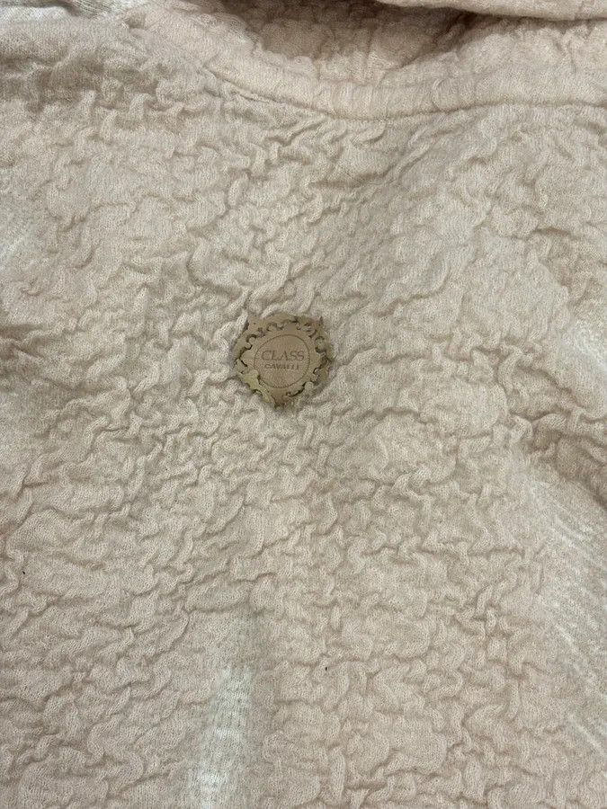 Roberto Cavalli Roberto Cavalli Class Beige Wool Mohair Cropped Cardigan Size M / US 6-8 / IT 42-44 - 7 Thumbnail
