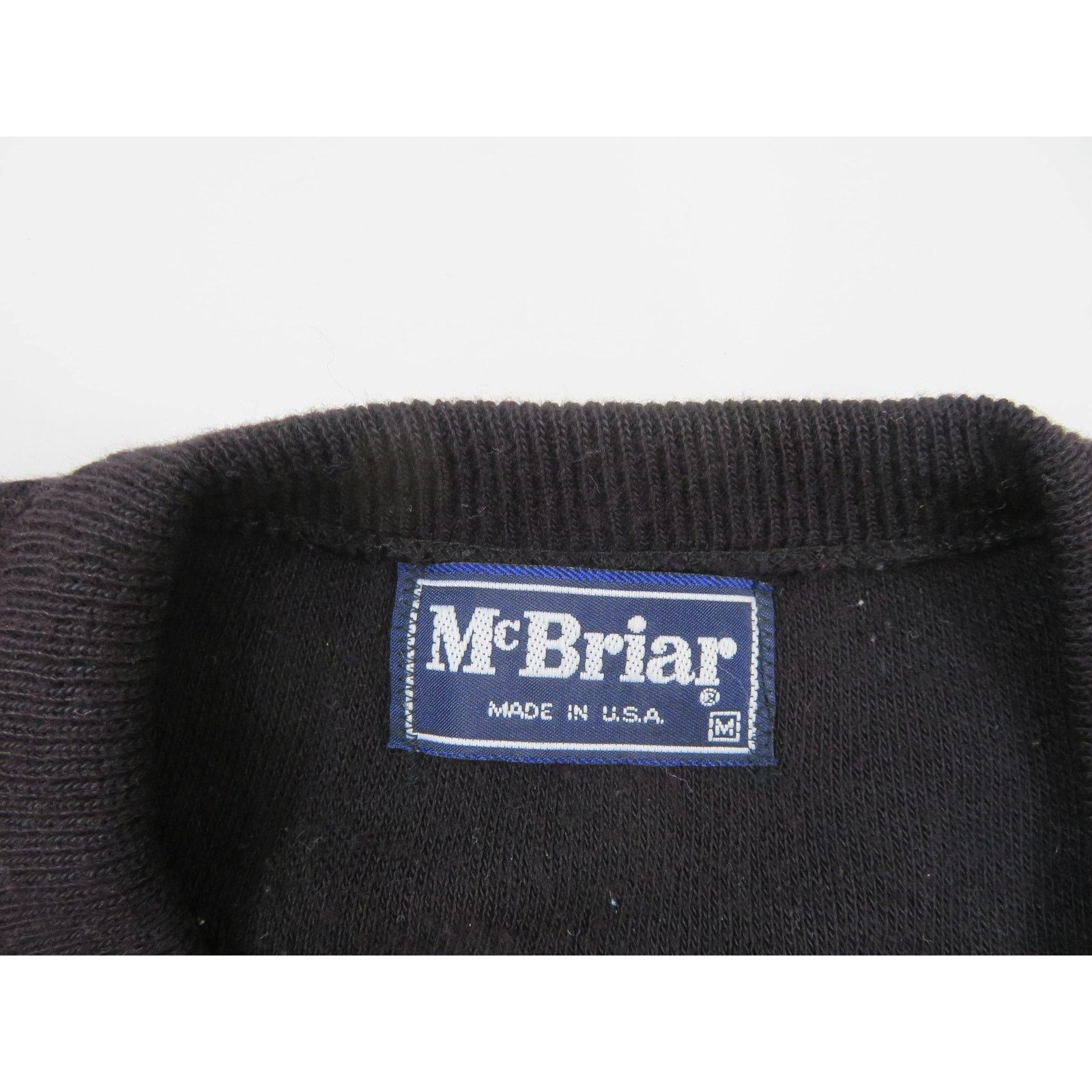 Other Mcbriar Black V-neck Sweater, Knit, Sz M 1980s Size US M / EU 48-50 / 2 - 3 Thumbnail