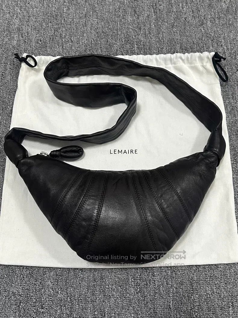 Lemaire LEMAIRE Dark Chocolate Brown Leather Horn Bag Size ONE SIZE - 1 Thumbnail