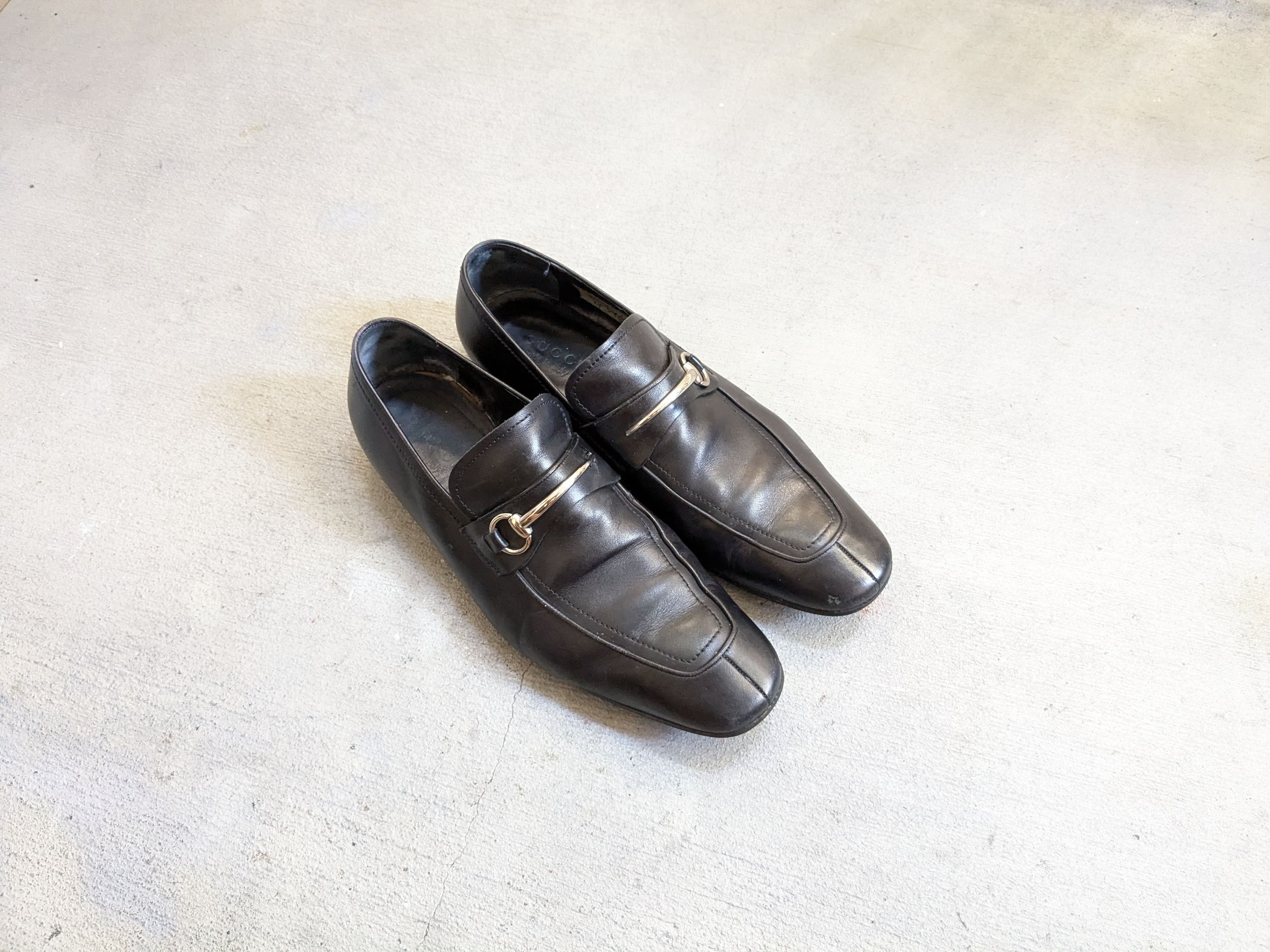 Gucci Horsebit Loafers Size 9 D Black Leather Snaffle Buckle