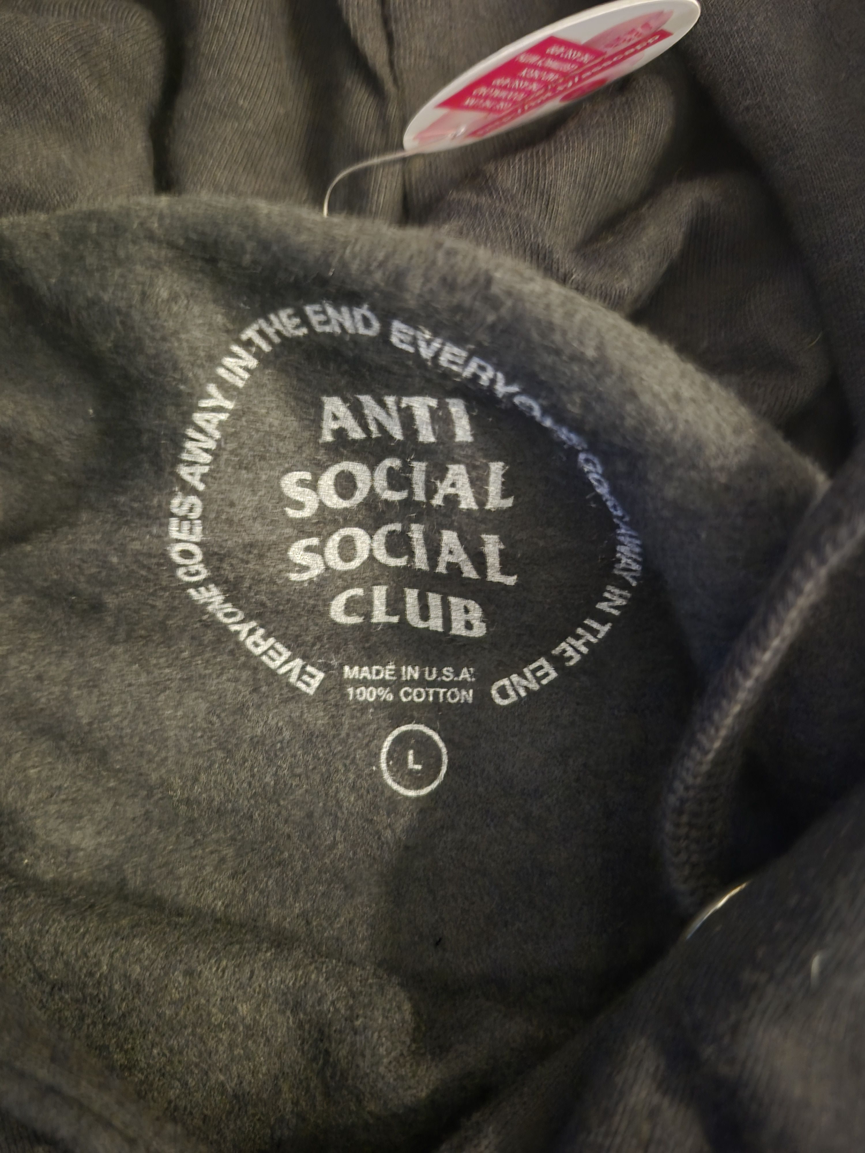 Anti Social Social Club Anti Social Social Club Hoodie Size Large Size US L / EU 52-54 / 3 - 5 Thumbnail