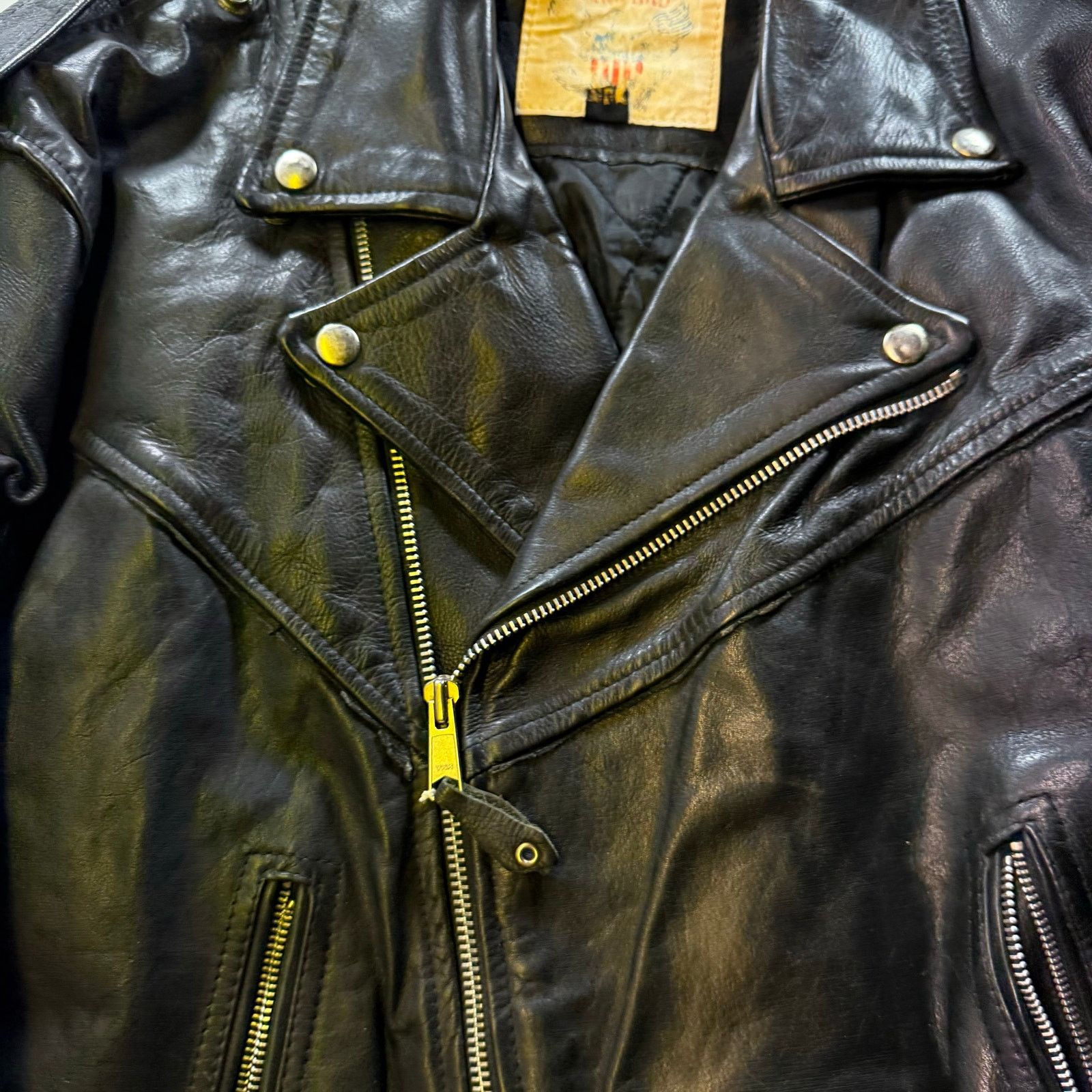 Other Vanguard Jacket Adult 44 Black Leather Motorcycle Size US XXS / EU 40 - 7 Thumbnail