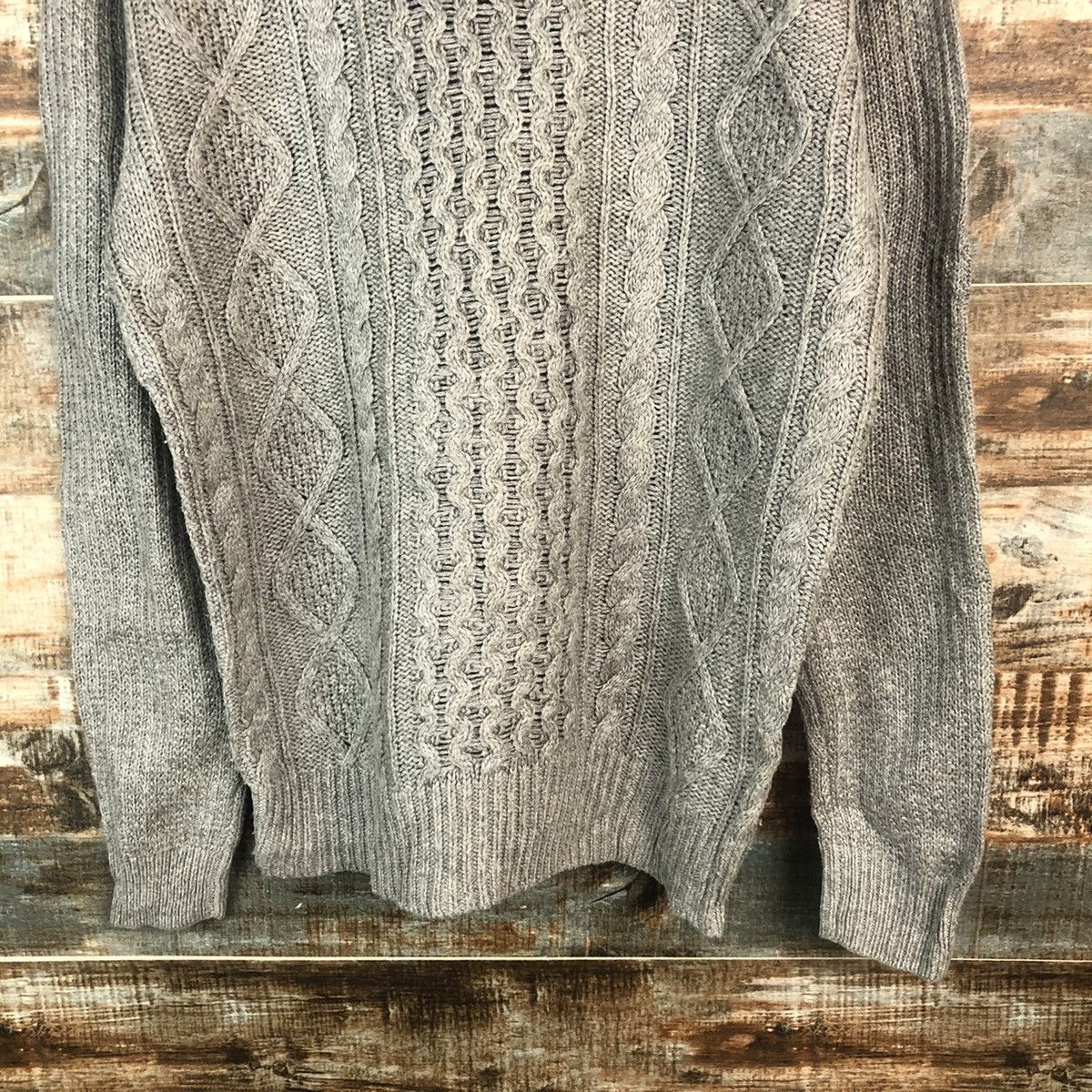 Homespun Knitwear × Uniqlo Uniqlo japan Grey cable Knitwear #A2014 Size US M / EU 48-50 / 2 - 6 Thumbnail