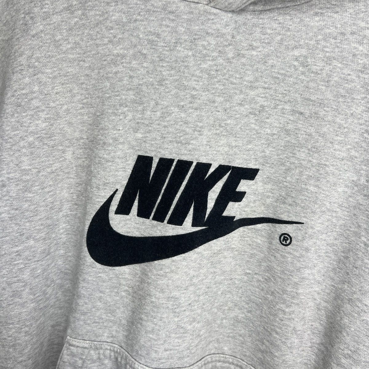 Nike × Vintage Vintage Nike Hoodie Sweatshirt Grey Big Spellout Logo Y2K Size US S / EU 44-46 / 1 - 4 Thumbnail