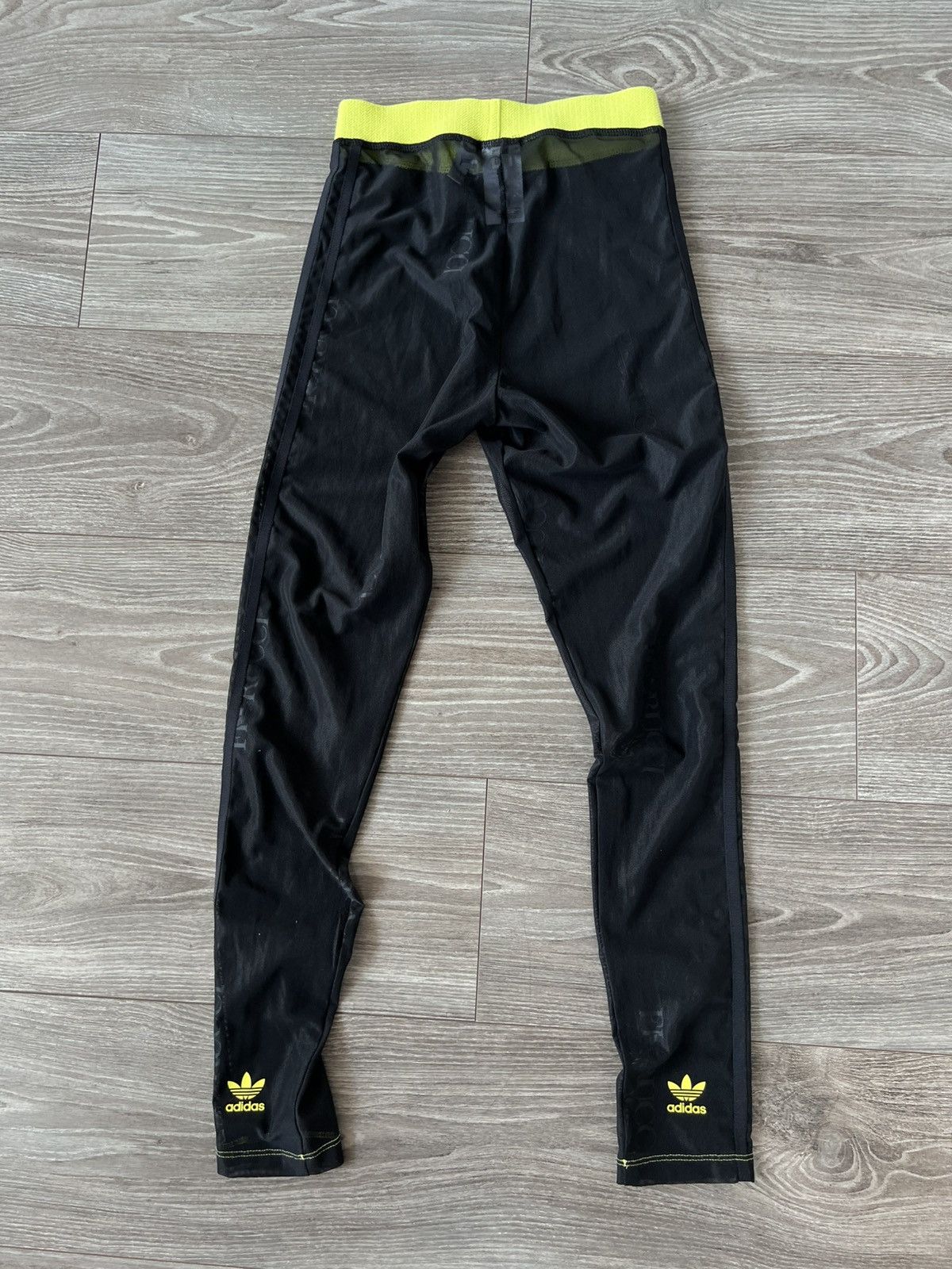 Adidas Y2k Adidas by FIORUCCI Sheer Tight black Avantgarde Leggings Size 30" / US 8 / IT 44 - 17 Thumbnail