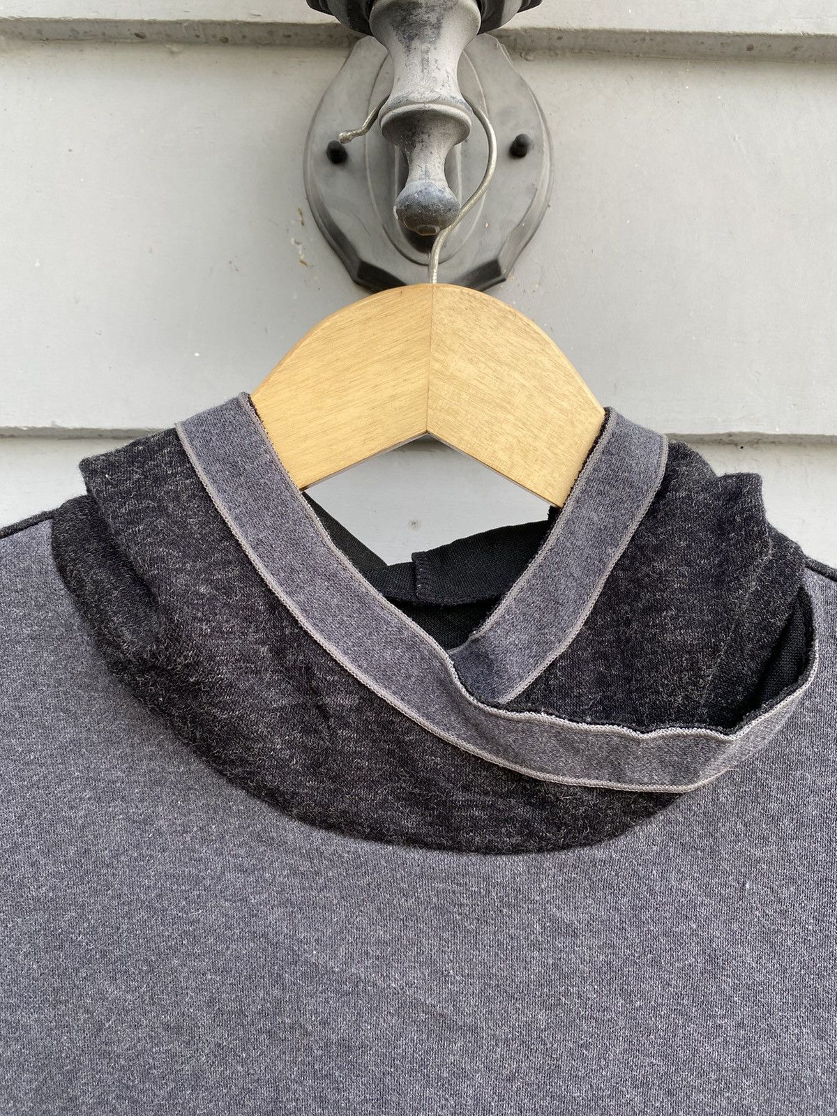 If Six Was Nine Japanese Two Tone Panel Hoodie Asymmetrical Collar & Pocket Size US S / EU 44-46 / 1 - 3 Thumbnail
