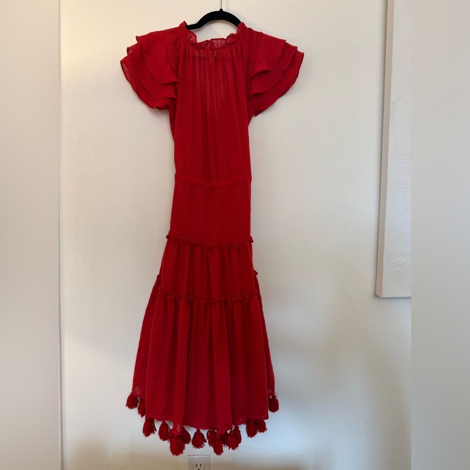 MISA Los Angeles MISA Red Midi Dress Size S / US 4 / IT 40 - 3 Thumbnail