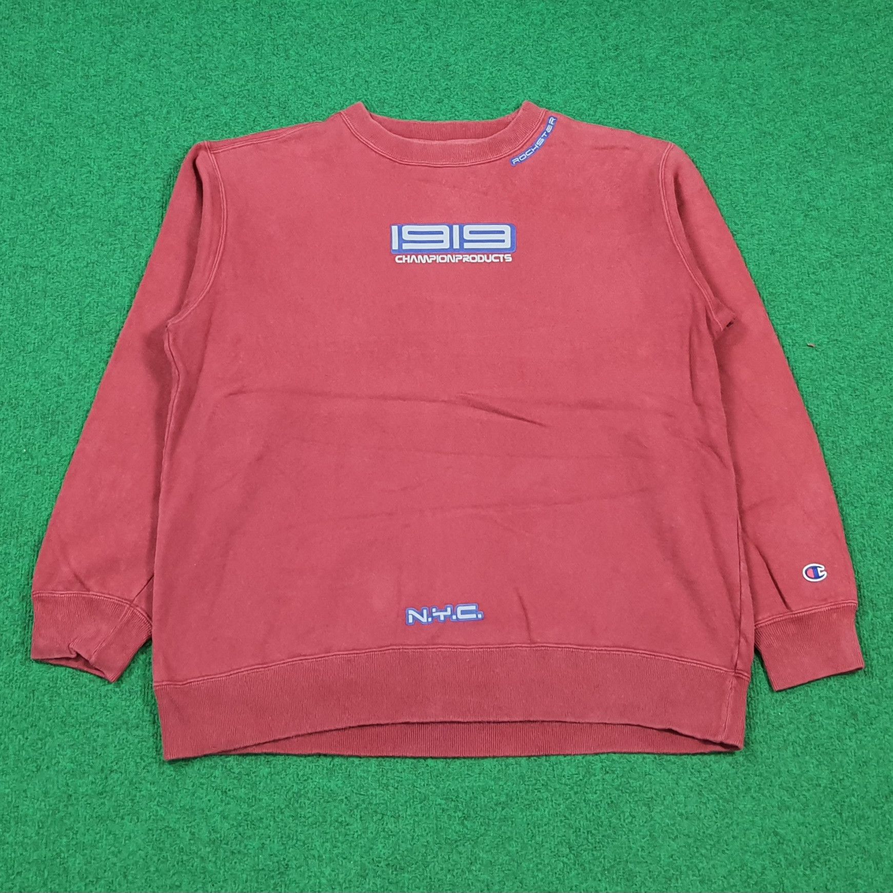 Champion Vintage Champion N.Y.C Custom NeNet Sweatshirt C287N13 Size US L / EU 52-54 / 3 - 3 Thumbnail