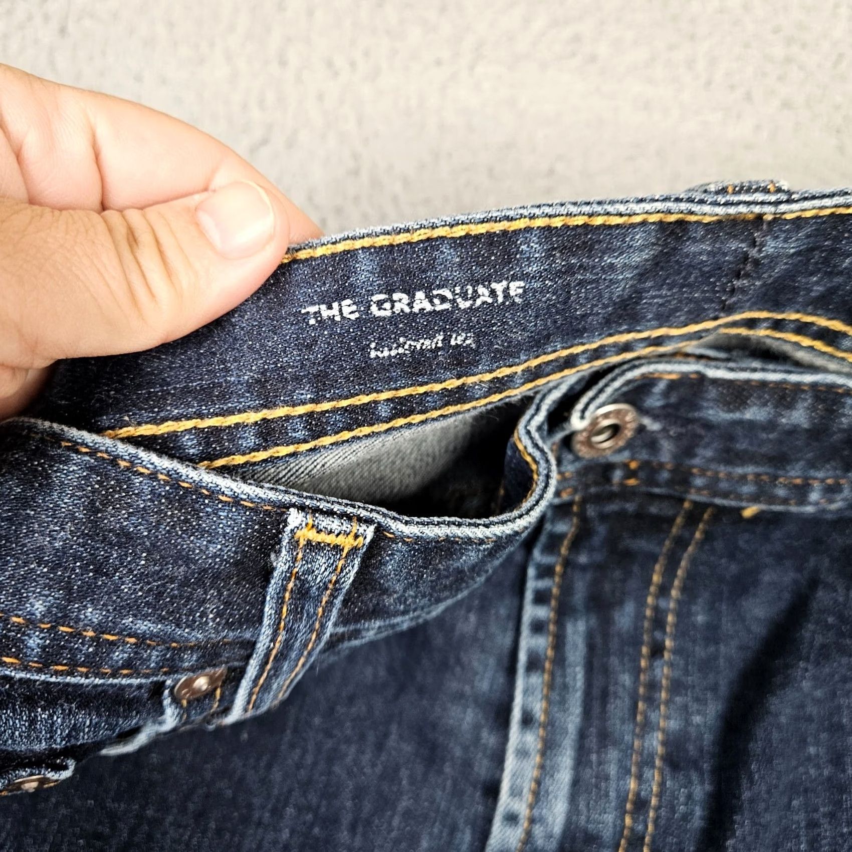 Vintage AG The Graduate Tailored Leg Jeans Men Dark Wash 36x31 Denim 5-Pocket AG Adriano Goldschmied Regular Fit Button Closure Blue Casual Shirt? Size US 36 / EU 52 - 6 Thumbnail