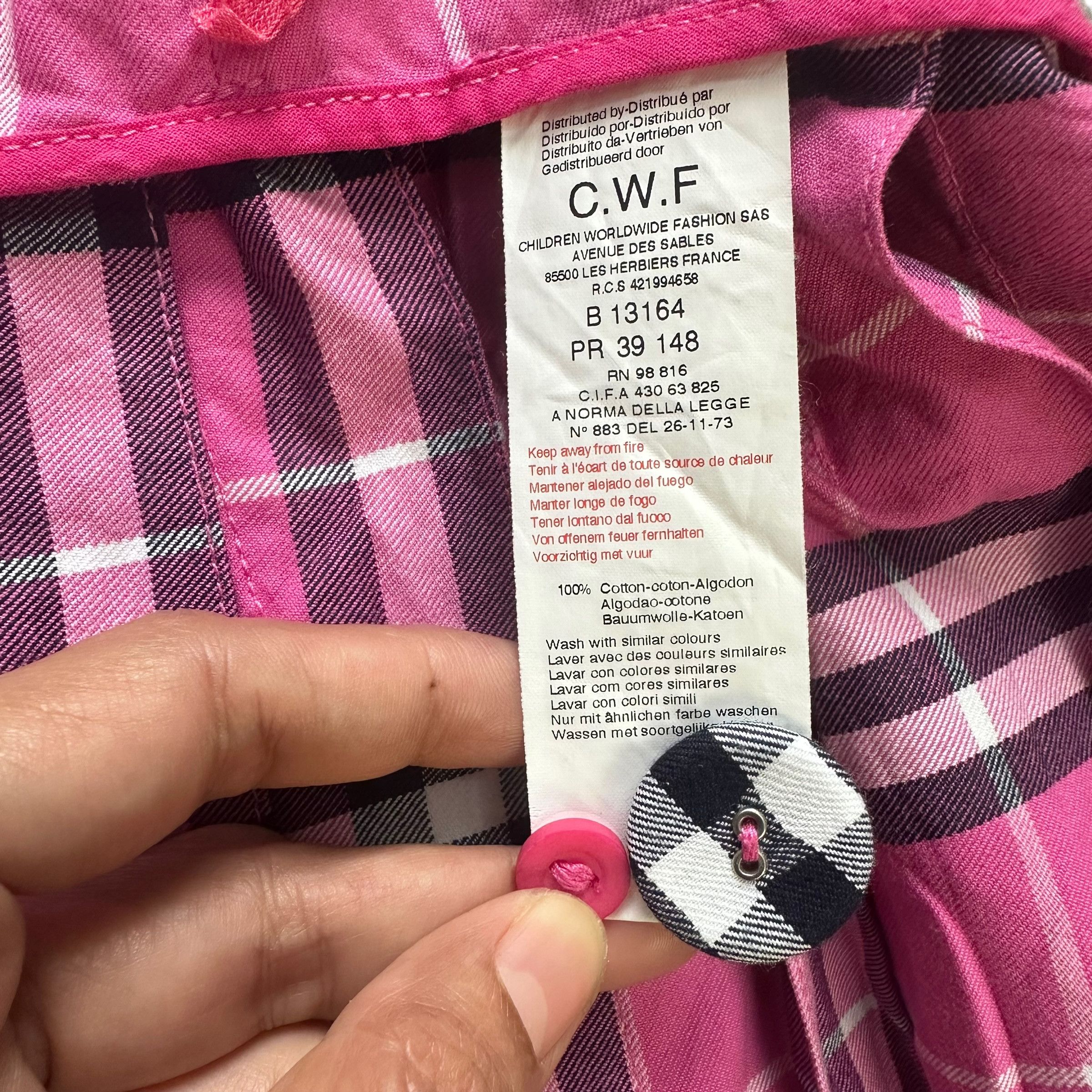 Burberry C.W.F Pink Nova Check Mini Skirt #A5-0111