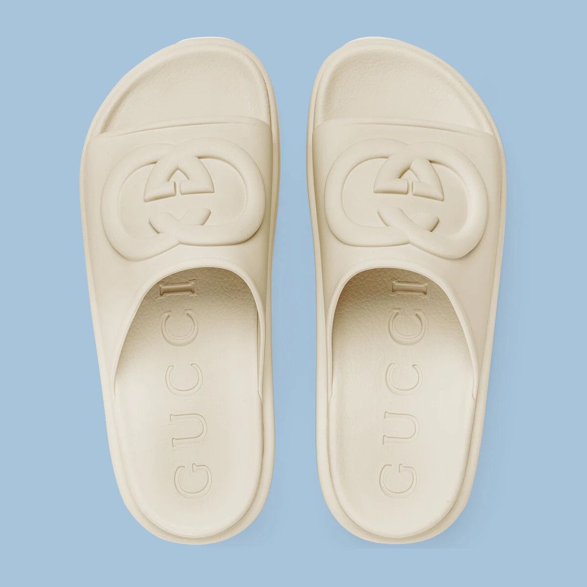 Gucci o1s1wg110425 Women's Slide Sandals With Interlocking G Size US 6 / IT 36 - 6 Thumbnail