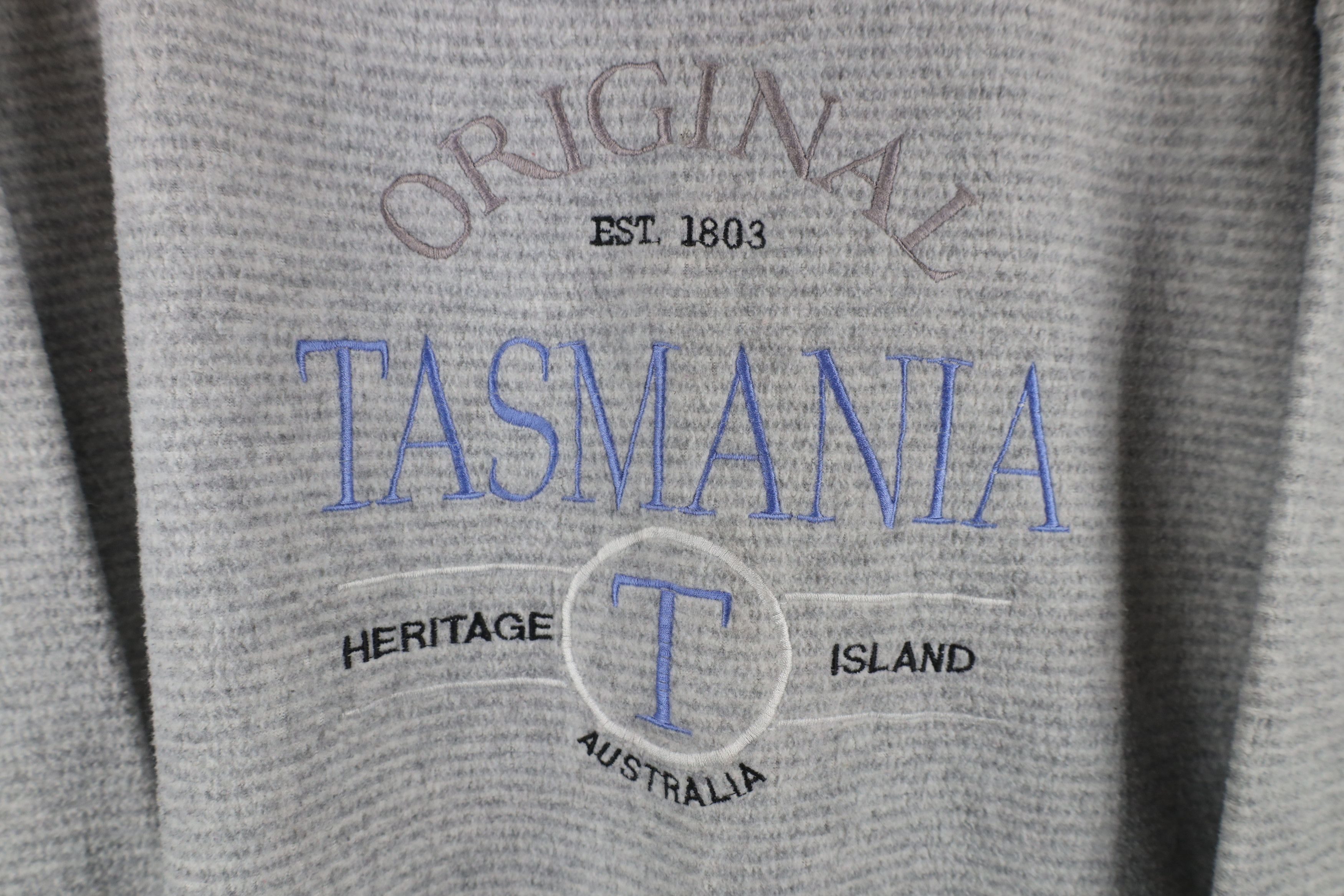 Vintage Vintage 90s Streetwear Tasmania Australia Fleece Sweater Size L / US 10 / IT 46 - 4 Thumbnail
