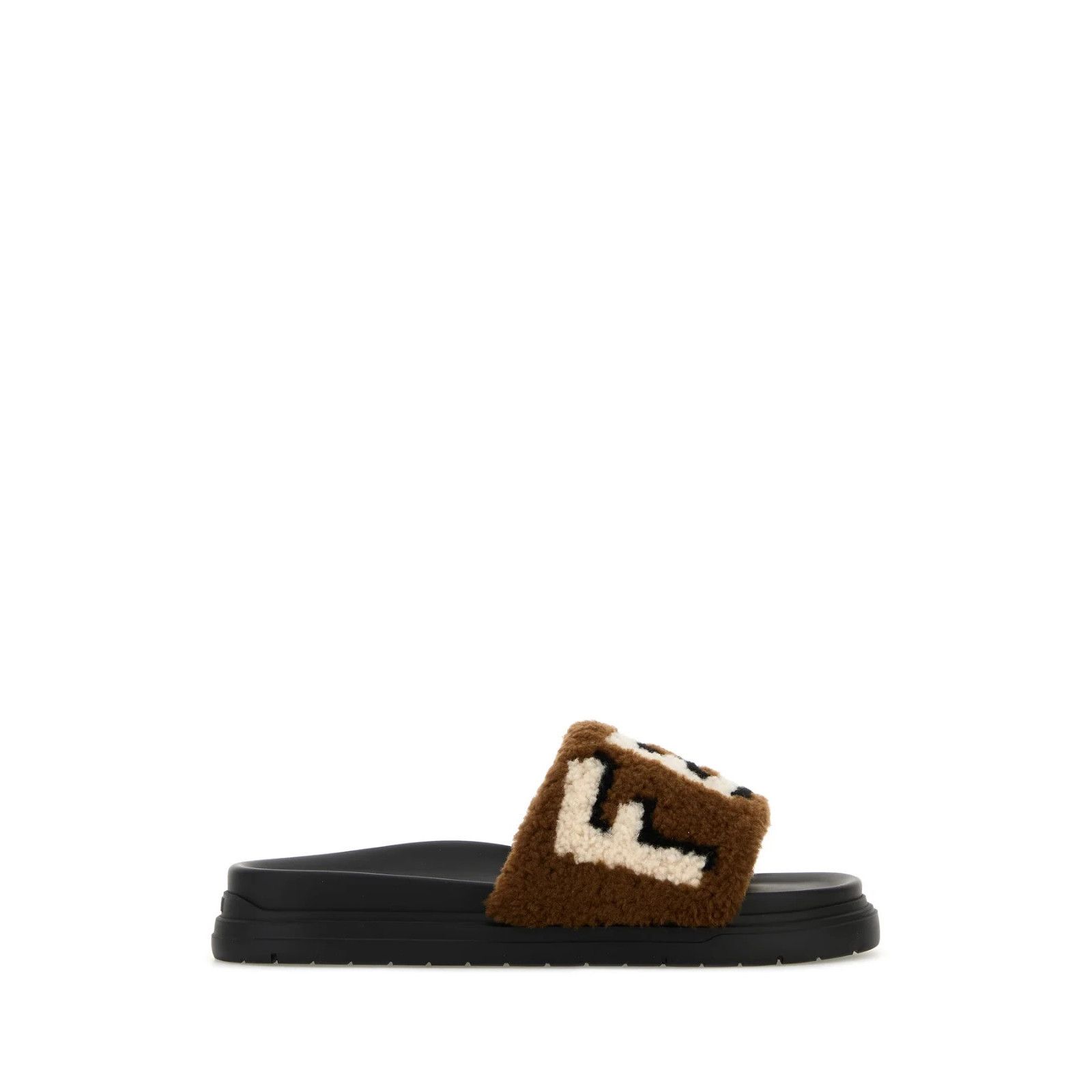 FENDI Multicolor Teddy Fabric Slippers New & Authentic (Men'
