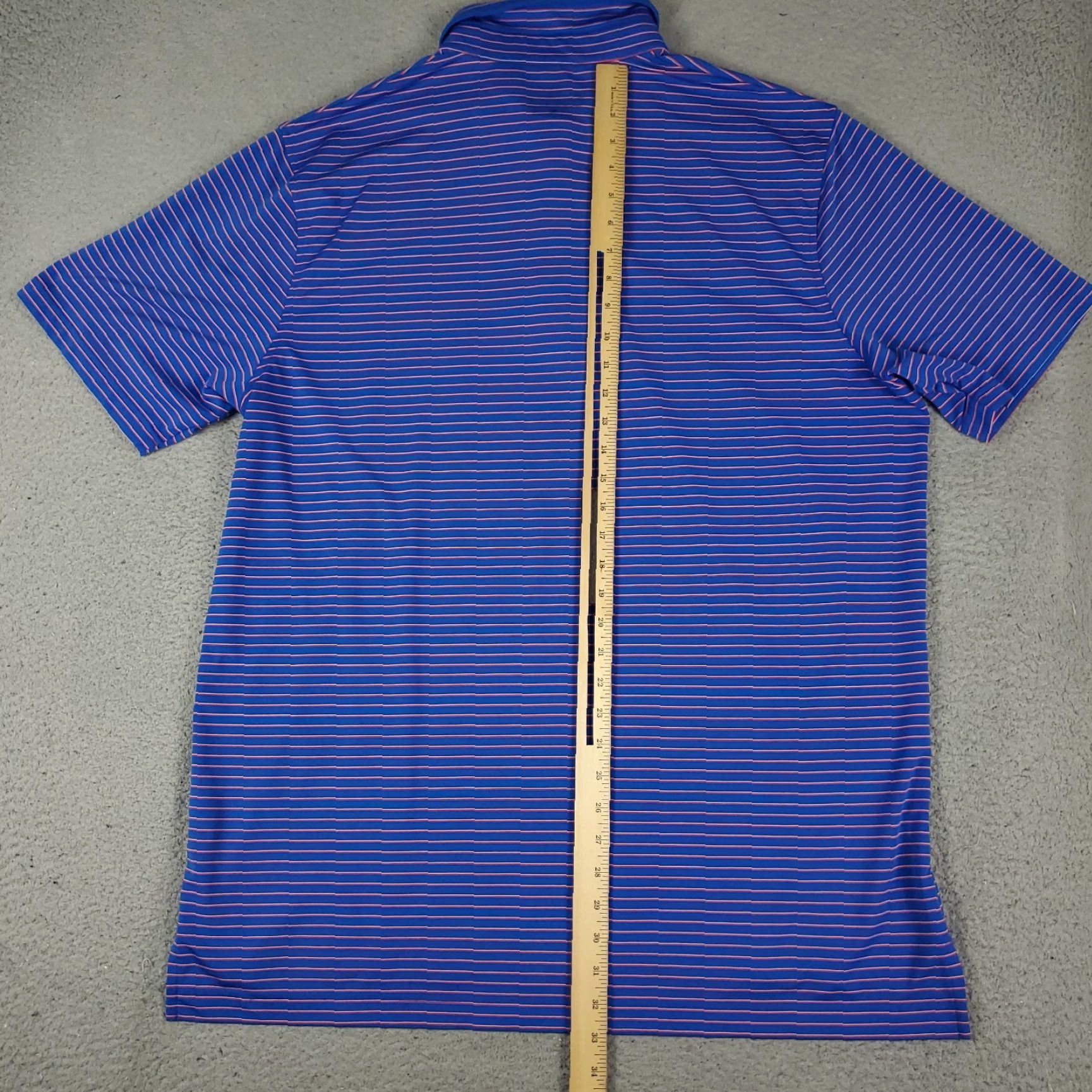 Vineyard Vines Vineyard Vines Polo Shirt Mens XL Blue Striped Performance Golf Short Sleeve Polo Shirt XL Blue Striped Size US XL / EU 56 / 4 - 6 Thumbnail