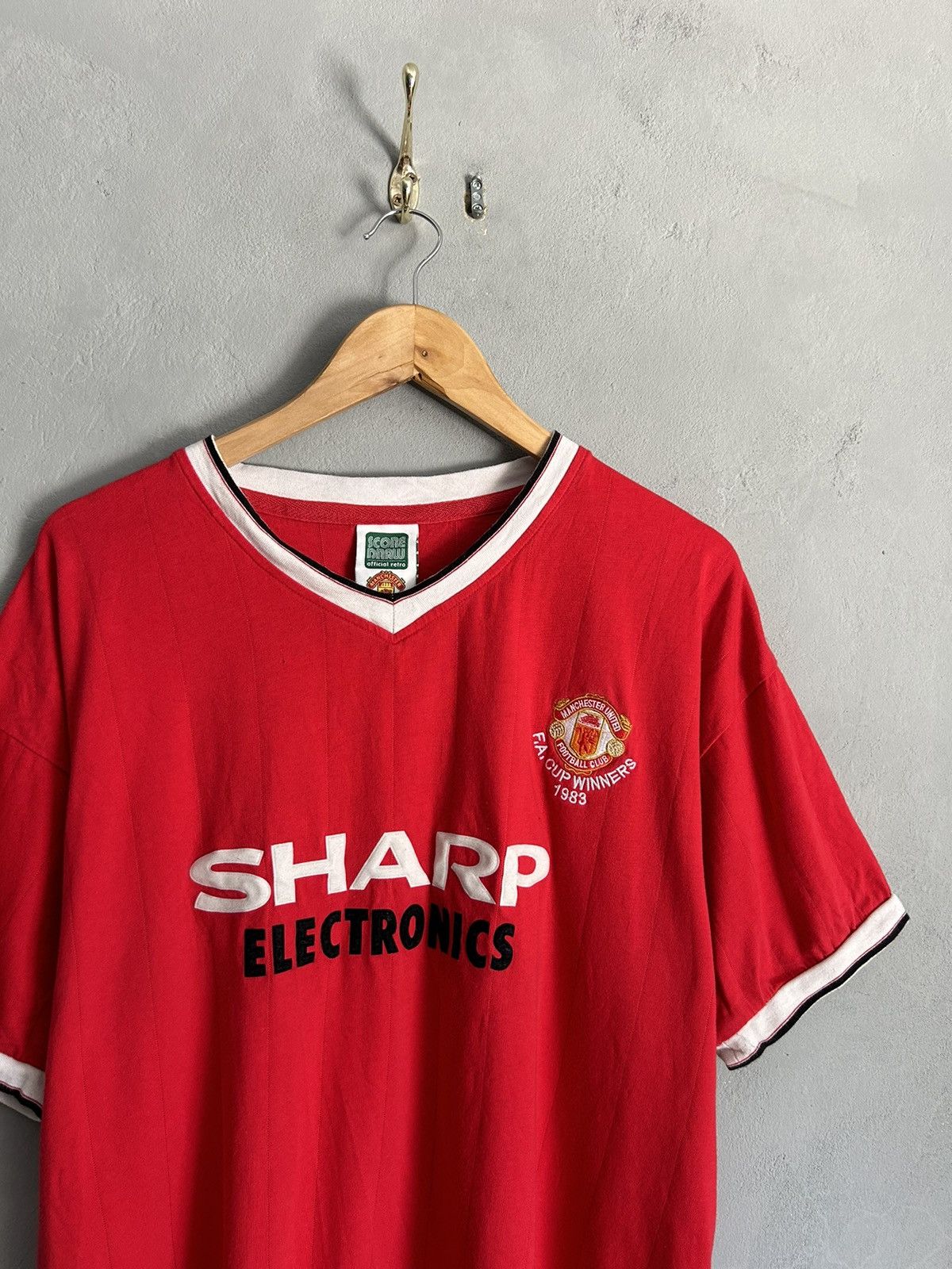 Other 1983 MANCHESTER UNITED jersey score draw retro Size US XL / EU 56 / 4 - 2 Thumbnail