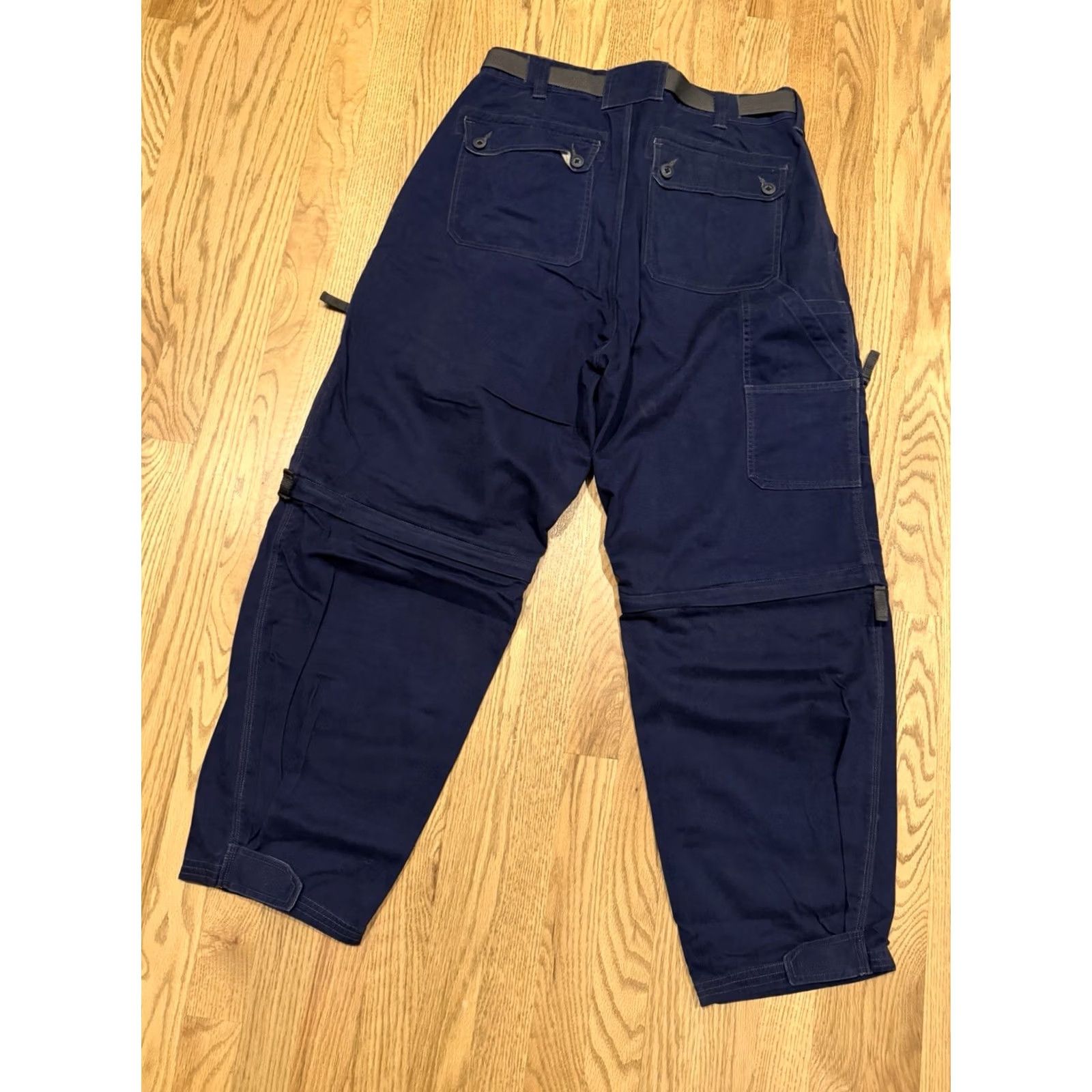 Vintage No Boundaries Pants Mens 34 Cargo Convertible Men 34x30 Fits 32x28 Navy Belted Vtg Size US 34 / EU 50 - 3 Thumbnail